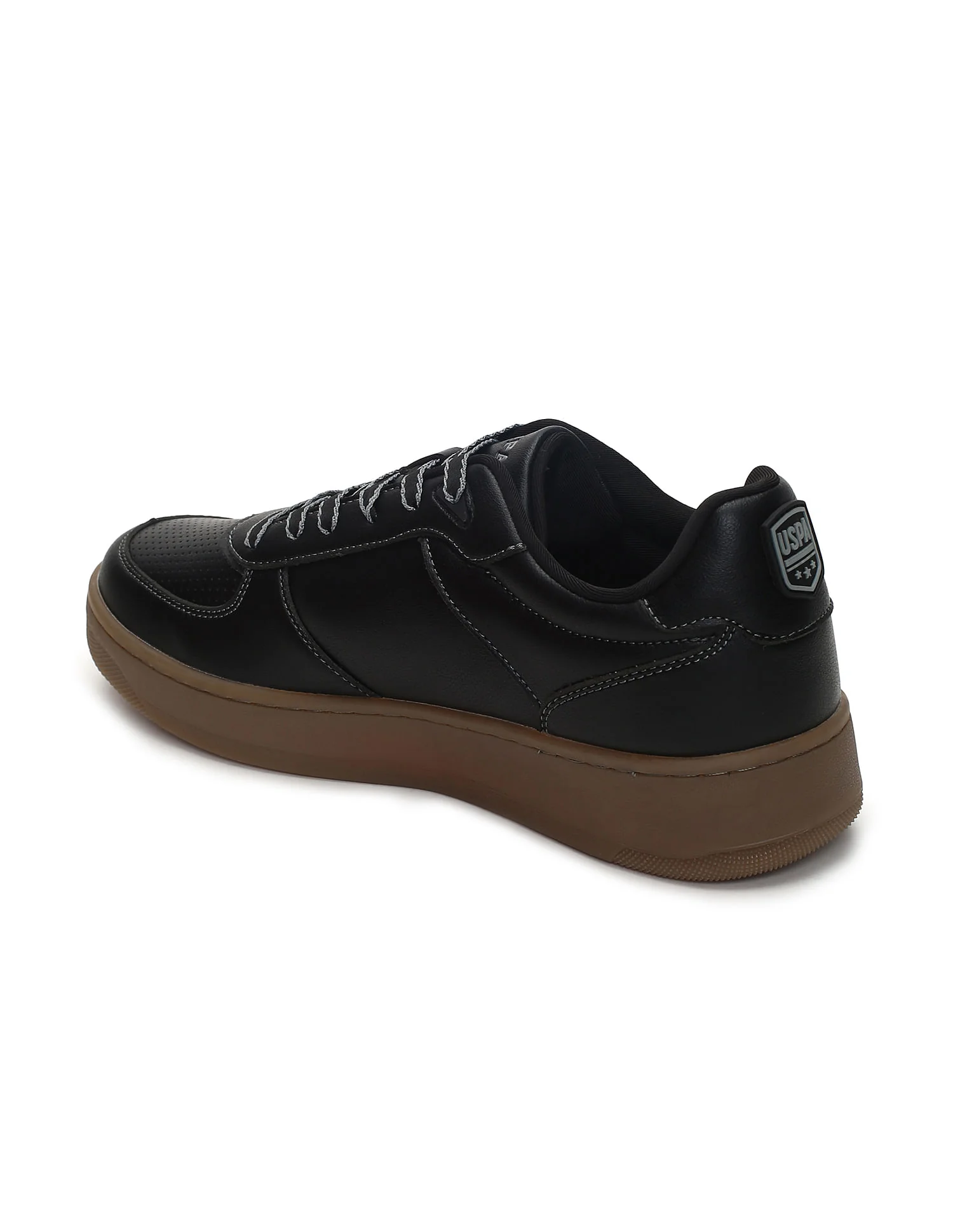 Men Kodiak Black Retro Court Sneakers - Image 4
