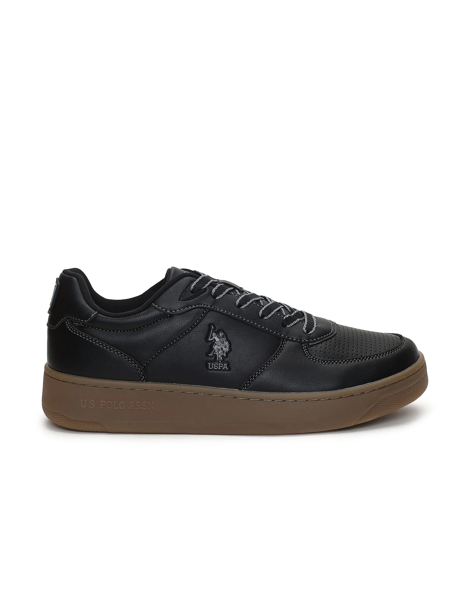 Men Kodiak Black Retro Court Sneakers - Image 5