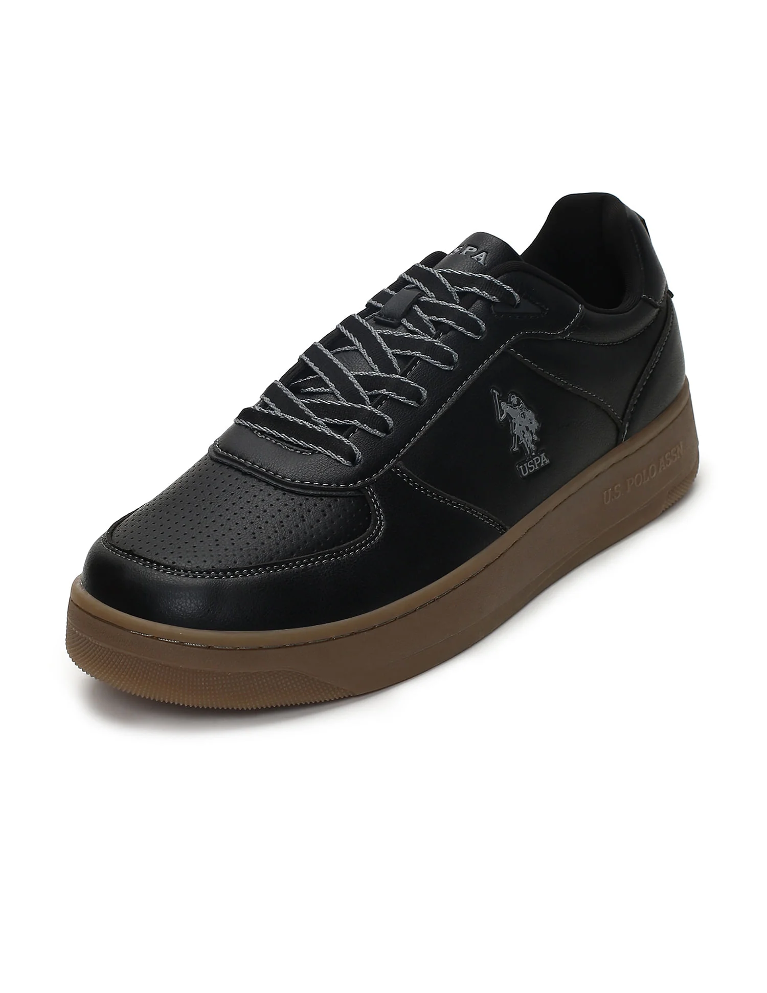 Men Kodiak Black Retro Court Sneakers - Image 7