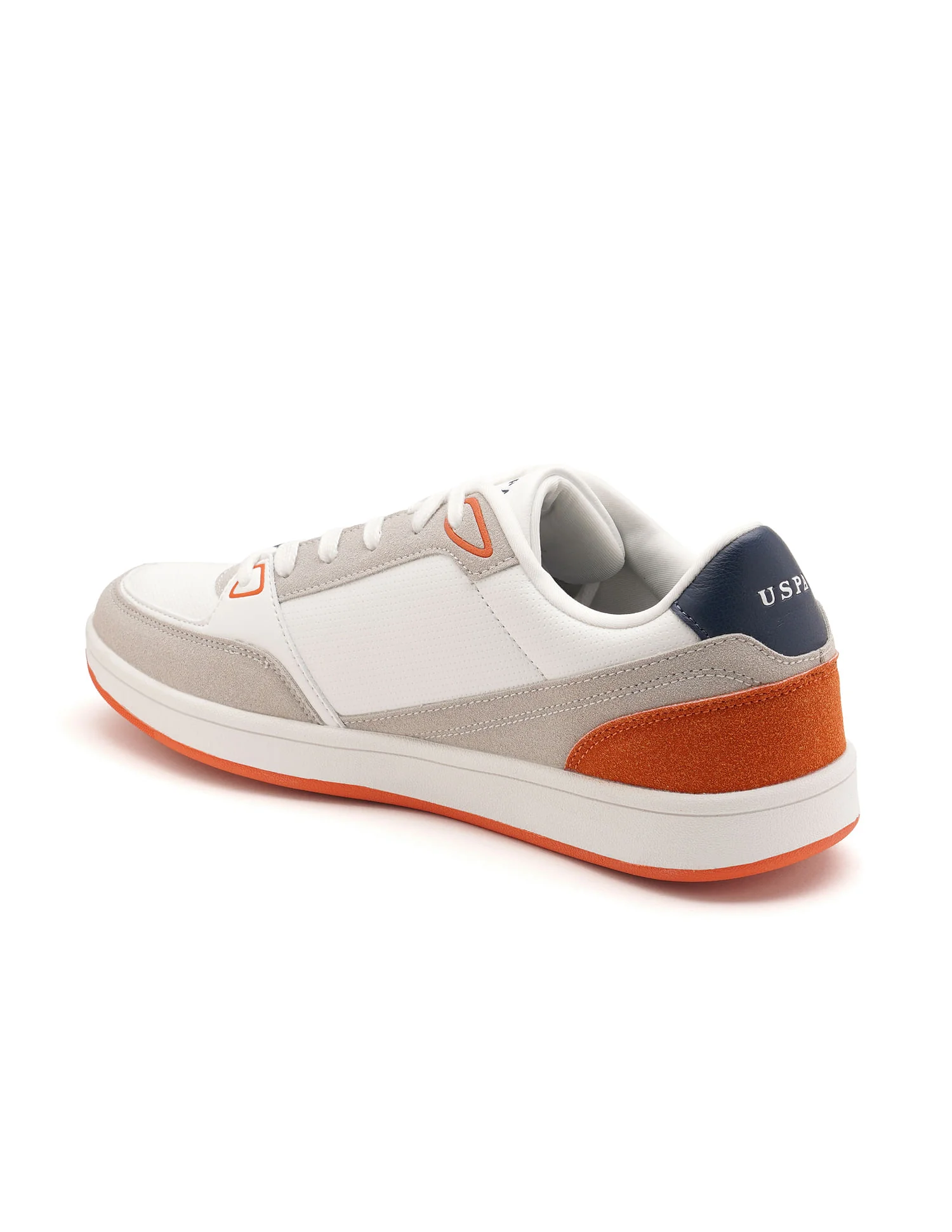 Men Landwin Orange Retro Court Sneakers - Image 4