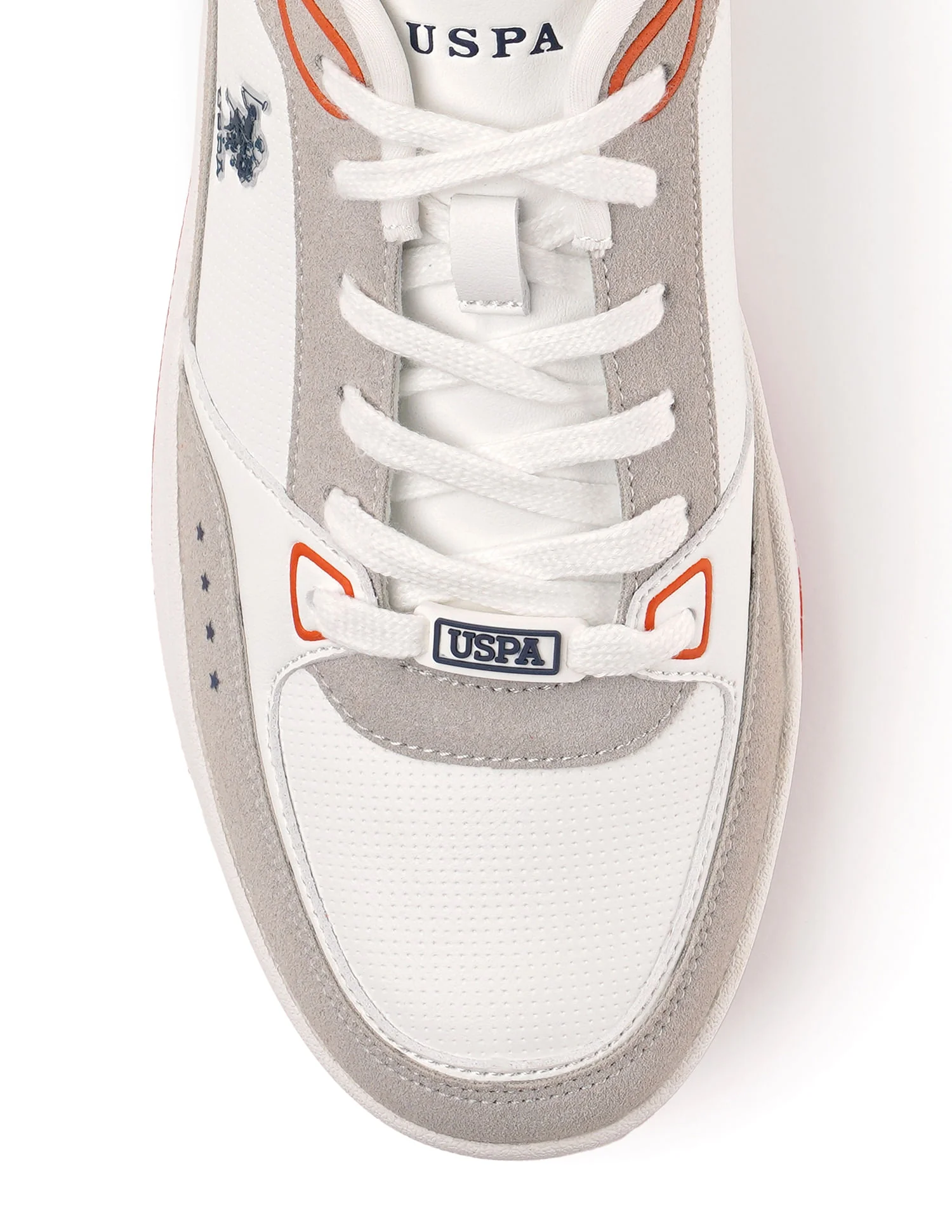 Men Landwin Orange Retro Court Sneakers - Image 6