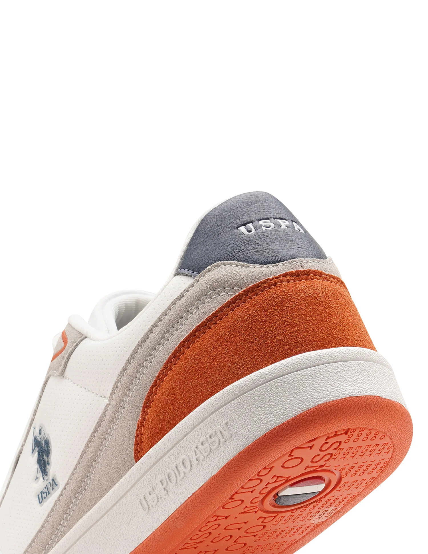 Men Landwin Orange Retro Court Sneakers - Image 7