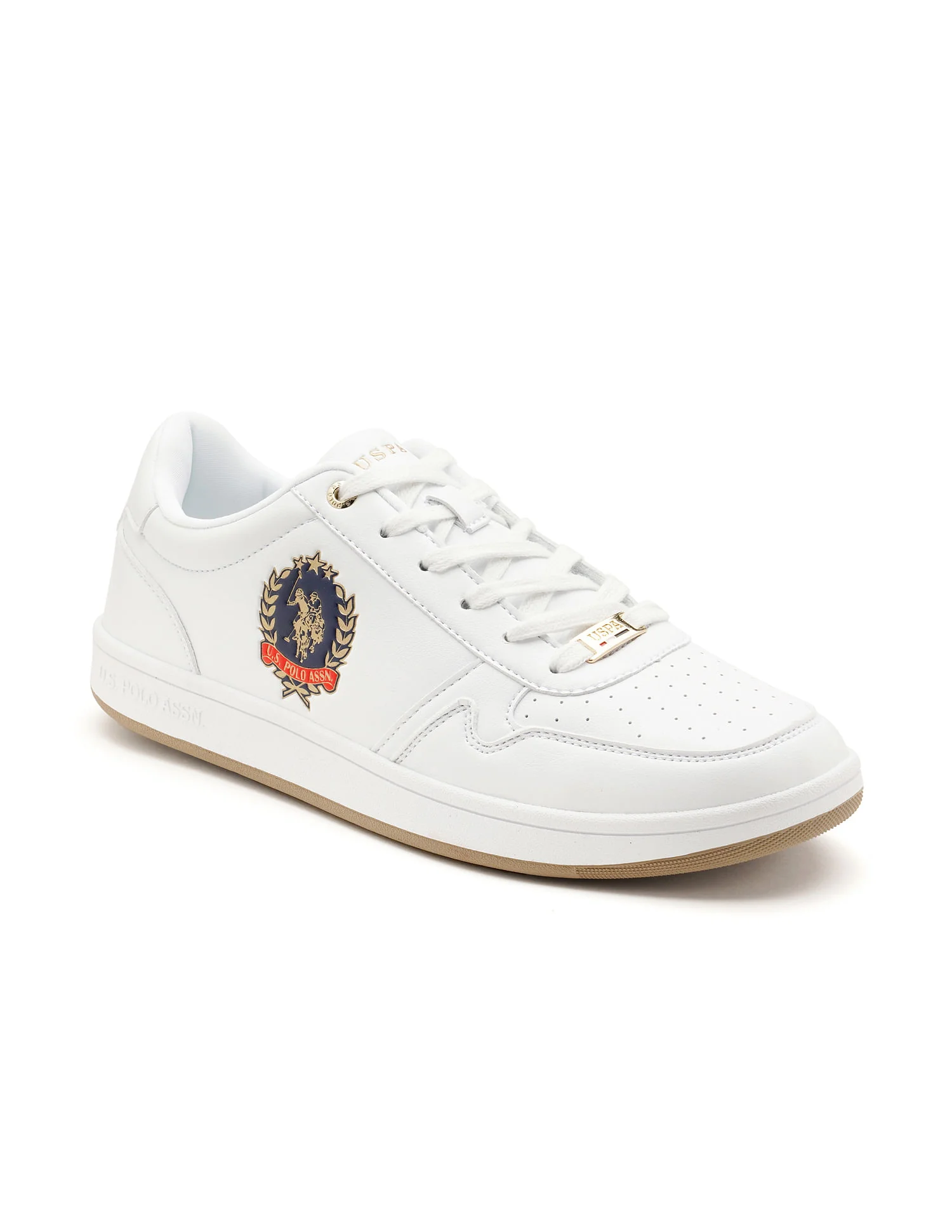 Men Lifan White Retro Court Sneakers - Image 2