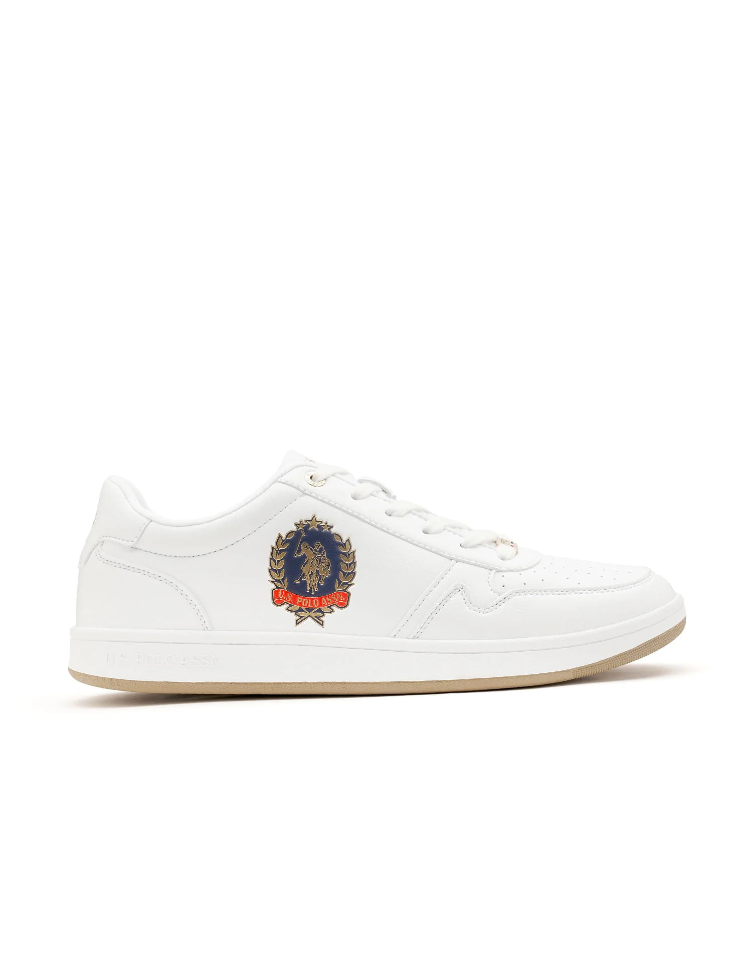 Men Lifan White Retro Court Sneakers - Image 5