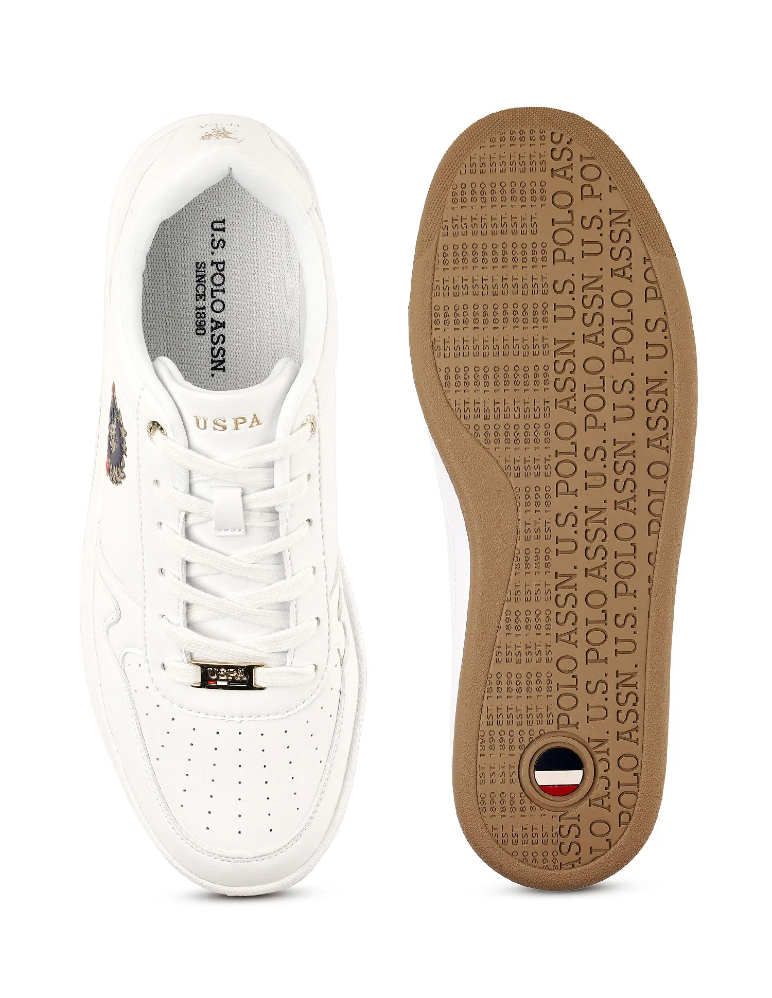Men Lifan White Retro Court Sneakers - Image 6