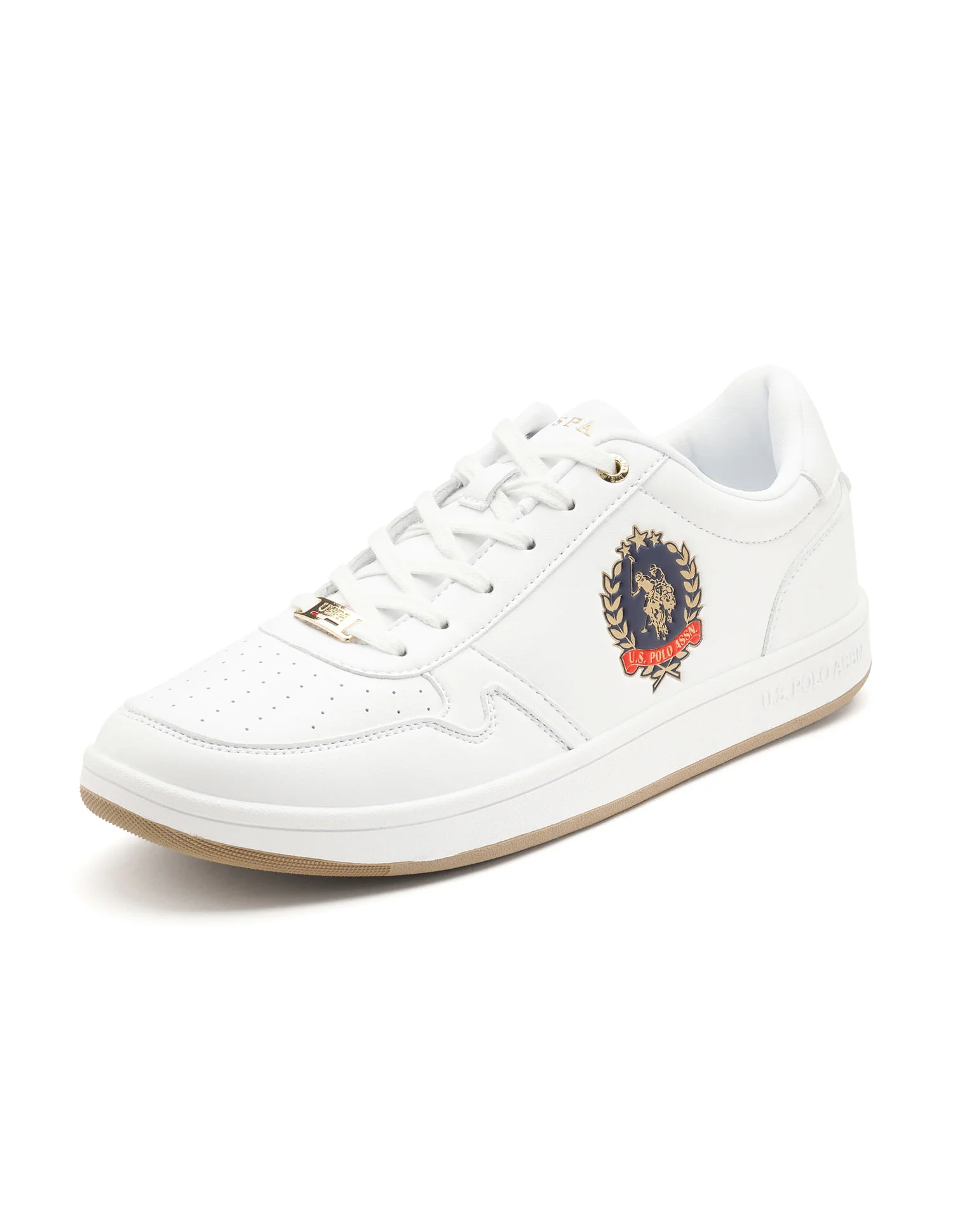 Men Lifan White Retro Court Sneakers - Image 7