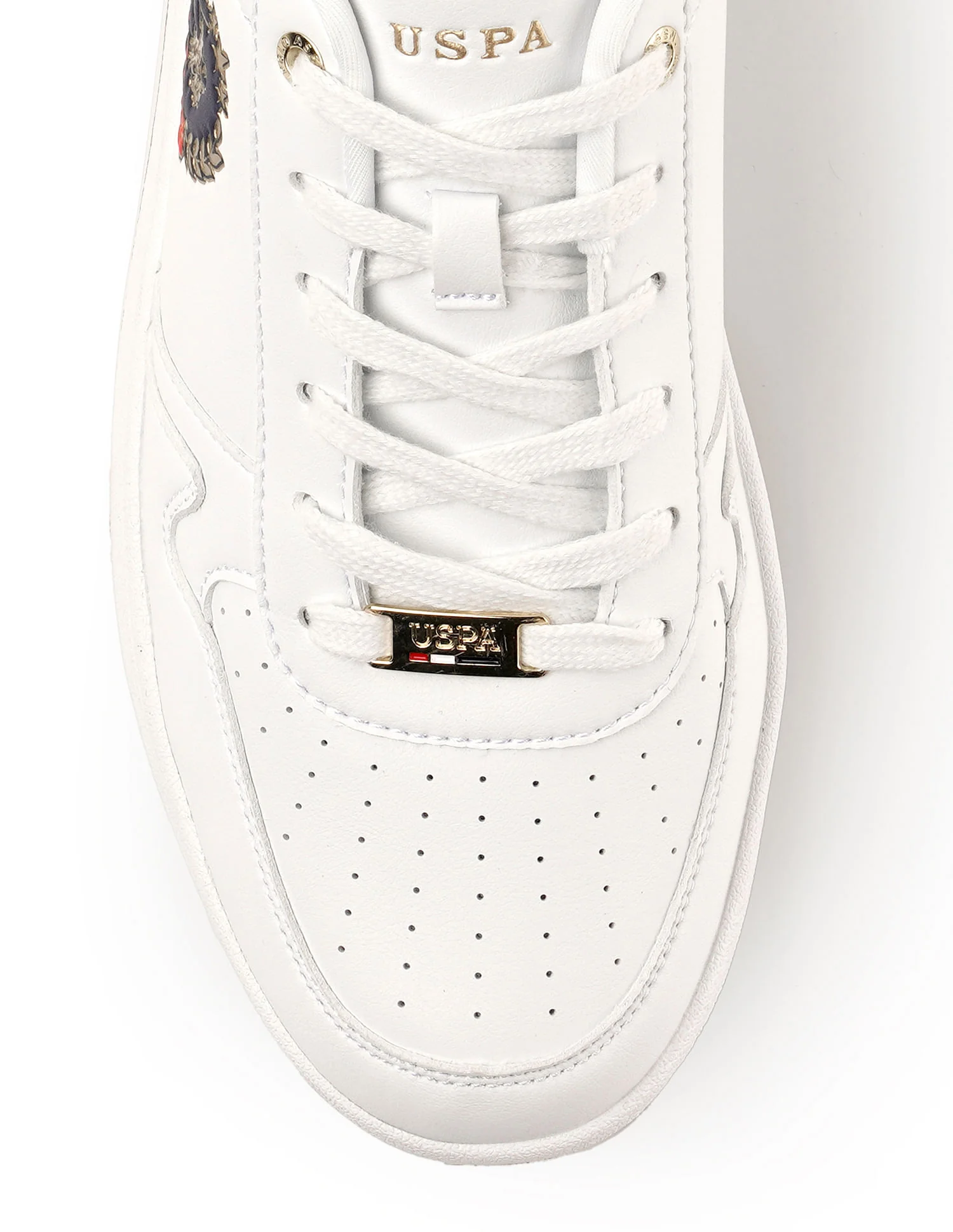 Men Lifan White Retro Court Sneakers - Image 8