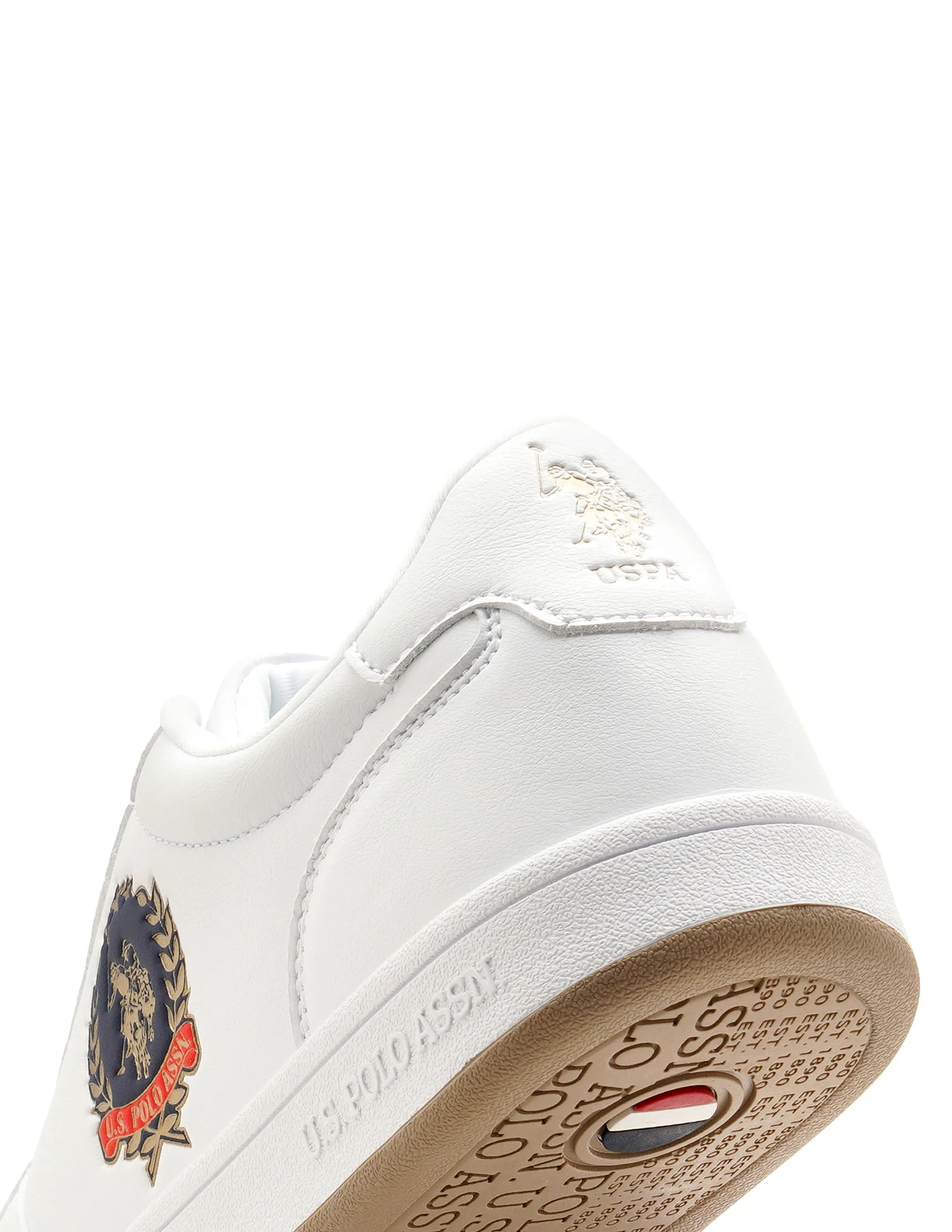 Men Lifan White Retro Court Sneakers - Image 9