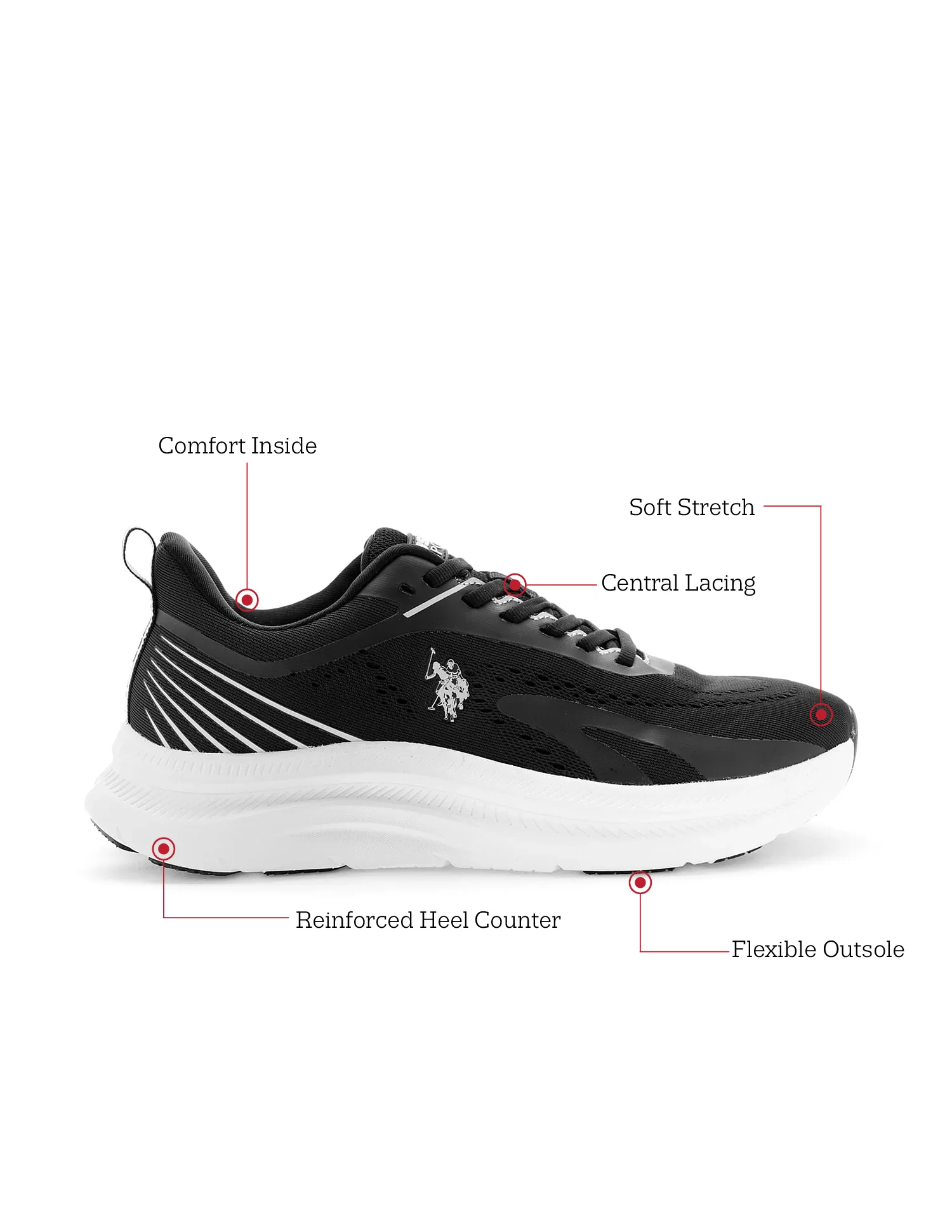 Men Meng Black Uspa Sport Sneakers - Image 2