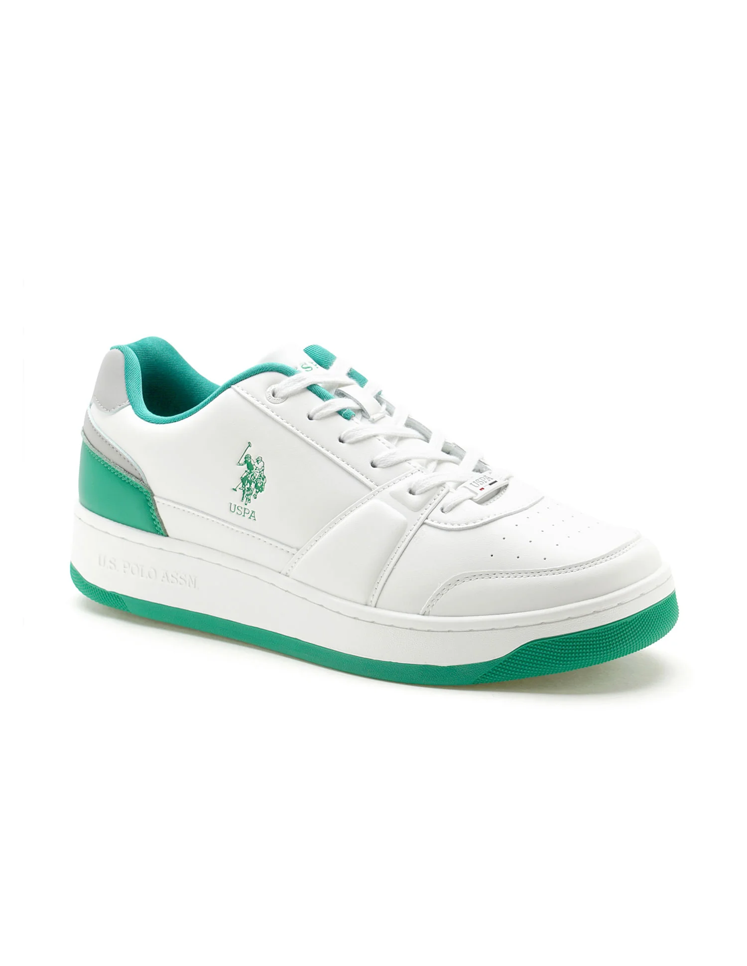 Men Finn White Retro Court Sneakers - Image 2