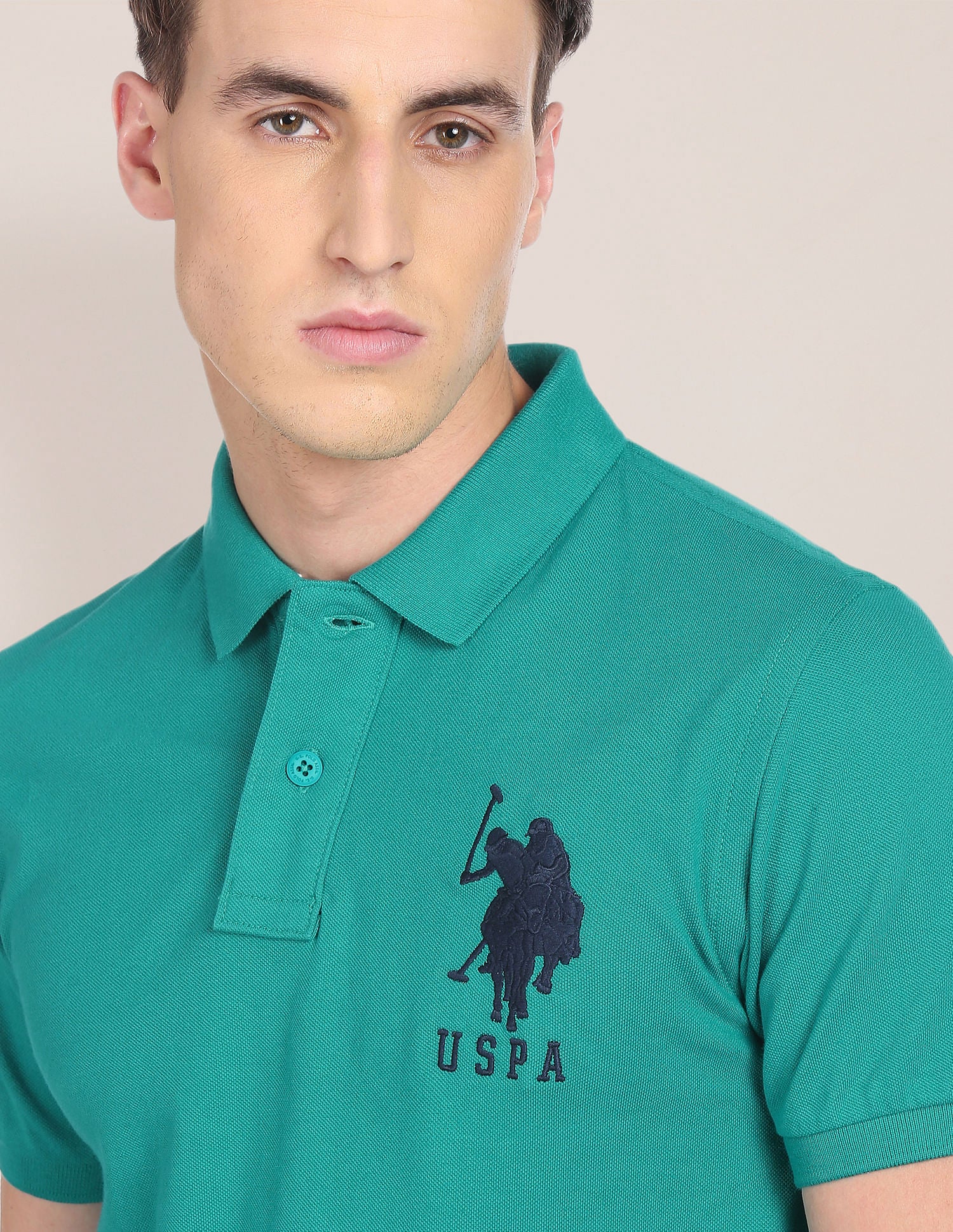 Pique Knit Compact Cotton Polo Shirt - Image 6