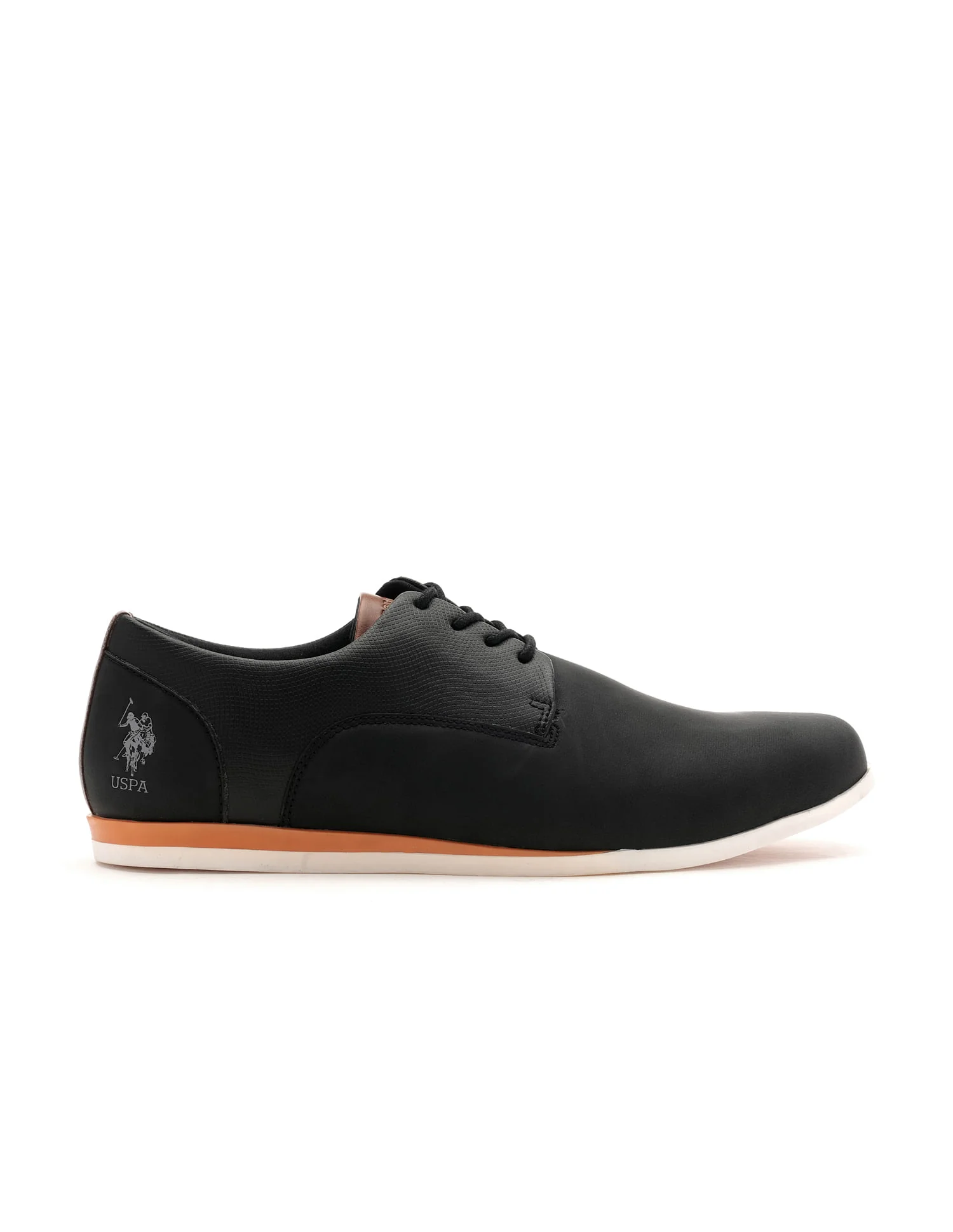 Men Clest Black Work Casuals Lace Up Shoes - Image 4