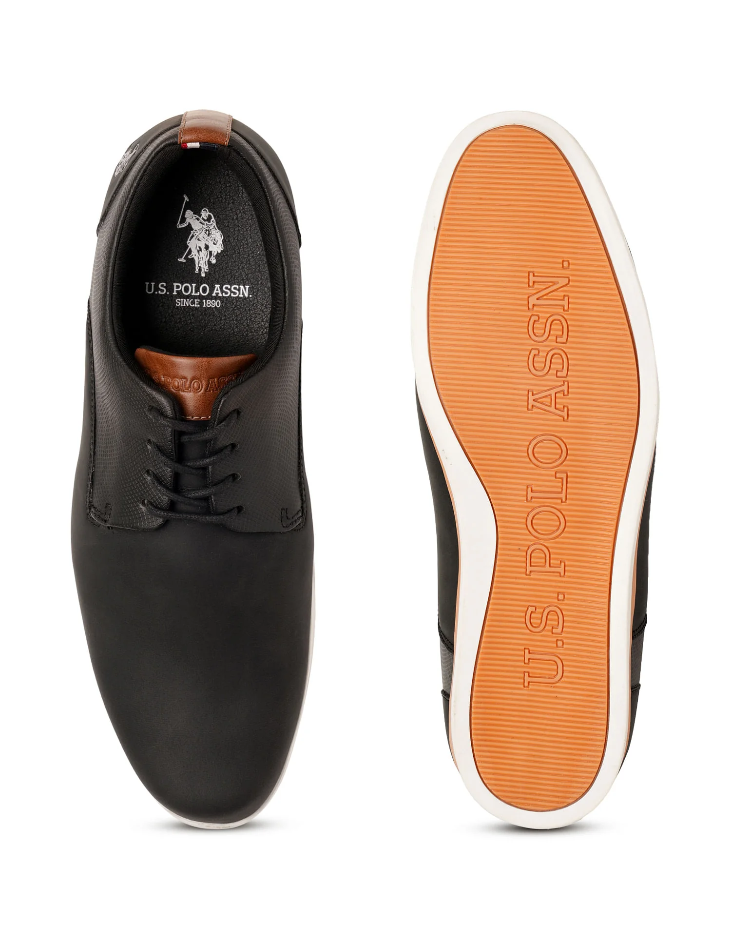 Men Clest Black Work Casuals Lace Up Shoes - Image 5