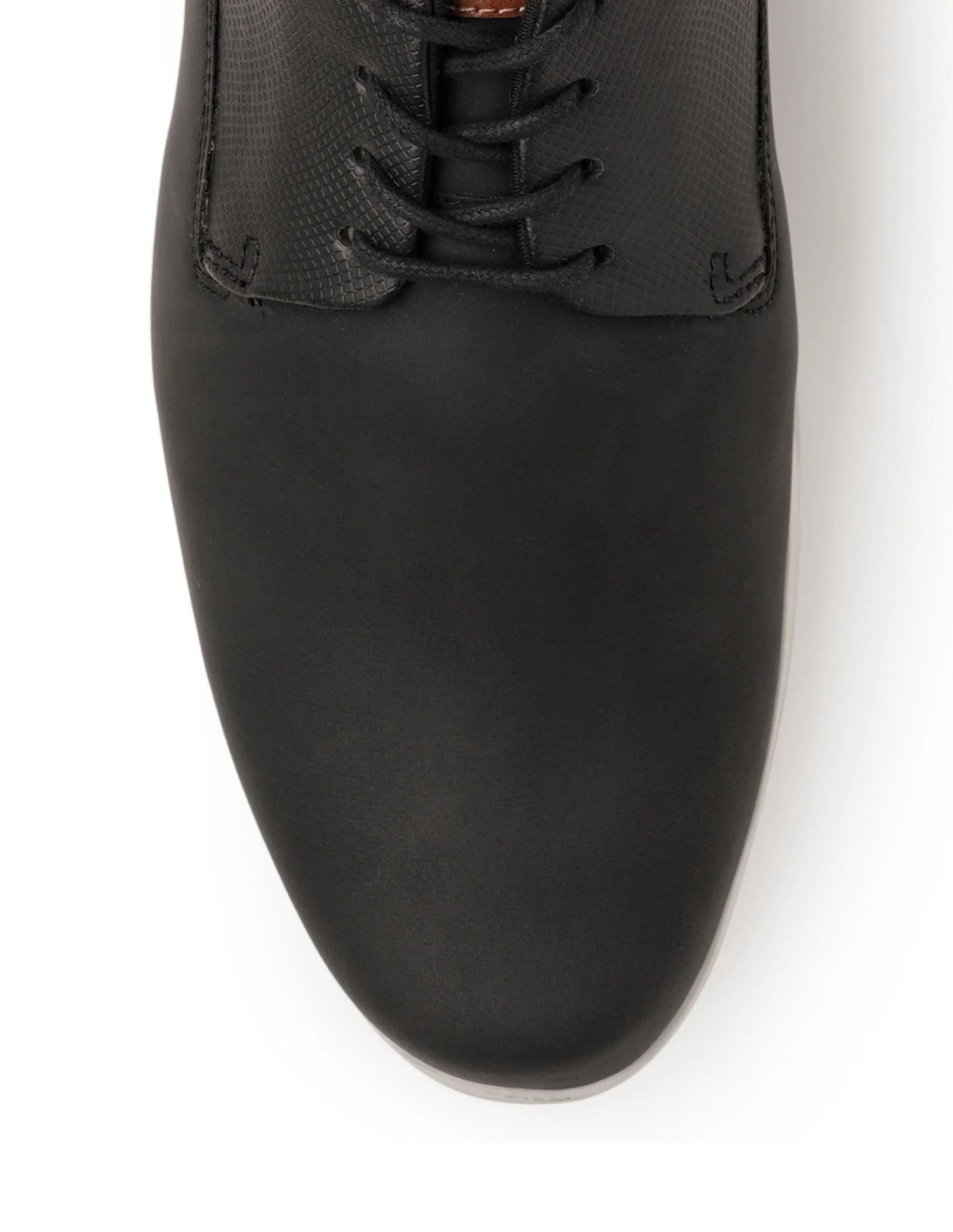 Men Clest Black Work Casuals Lace Up Shoes - Image 7