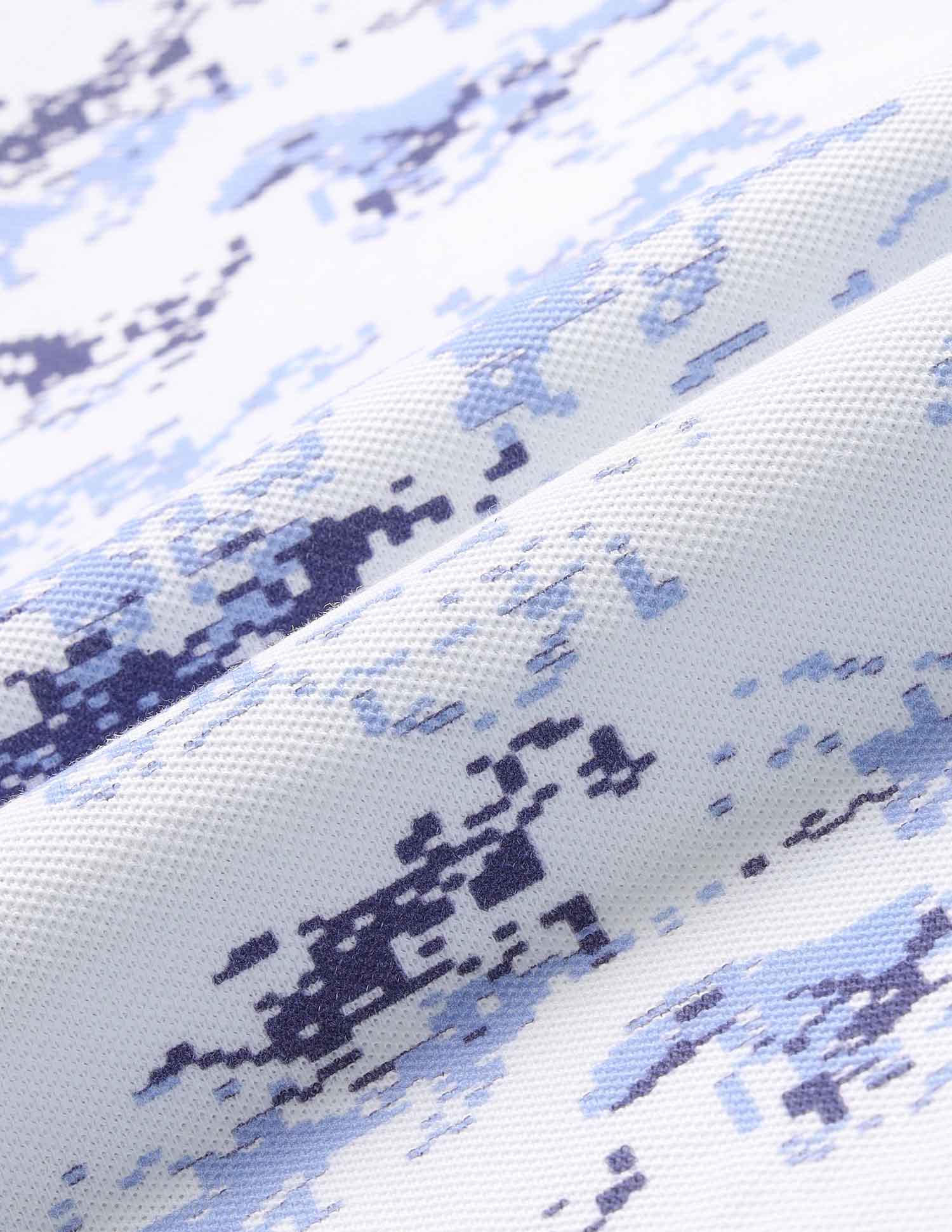Abstract Printed Pure Cotton Polo Shirt - Image 2