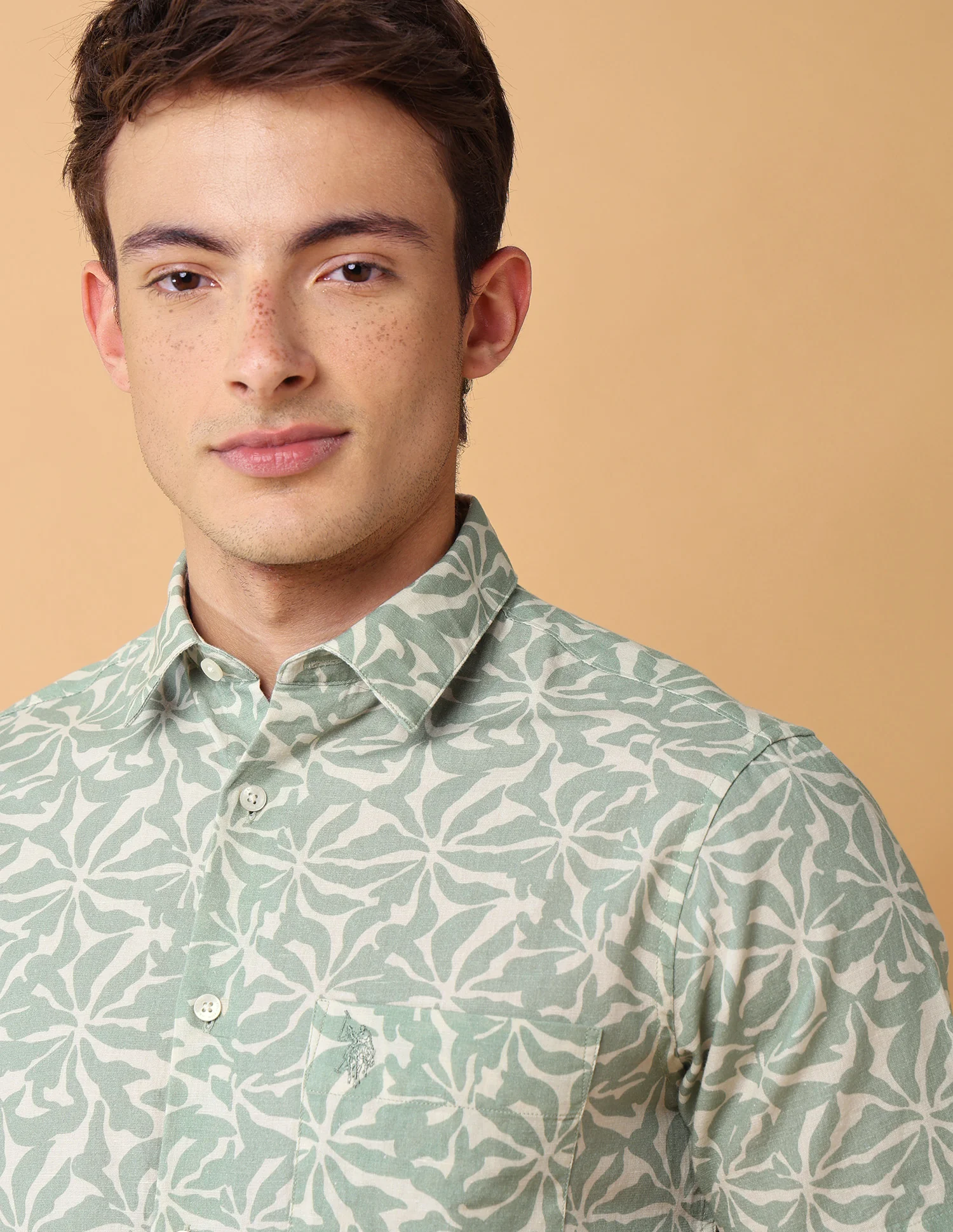 Abstract Printed Regular Fit Shirt - Image 7