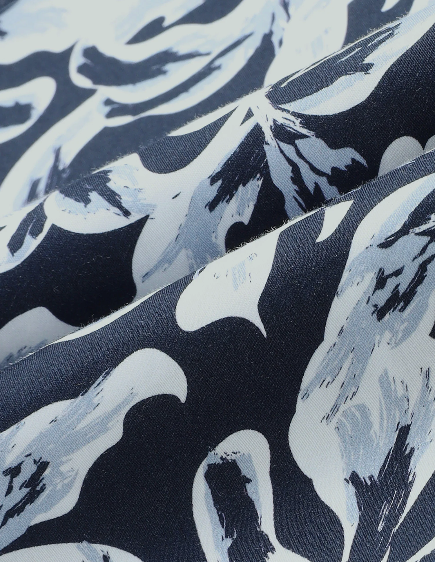 Abstract Printed Satin Shirt - Image 2