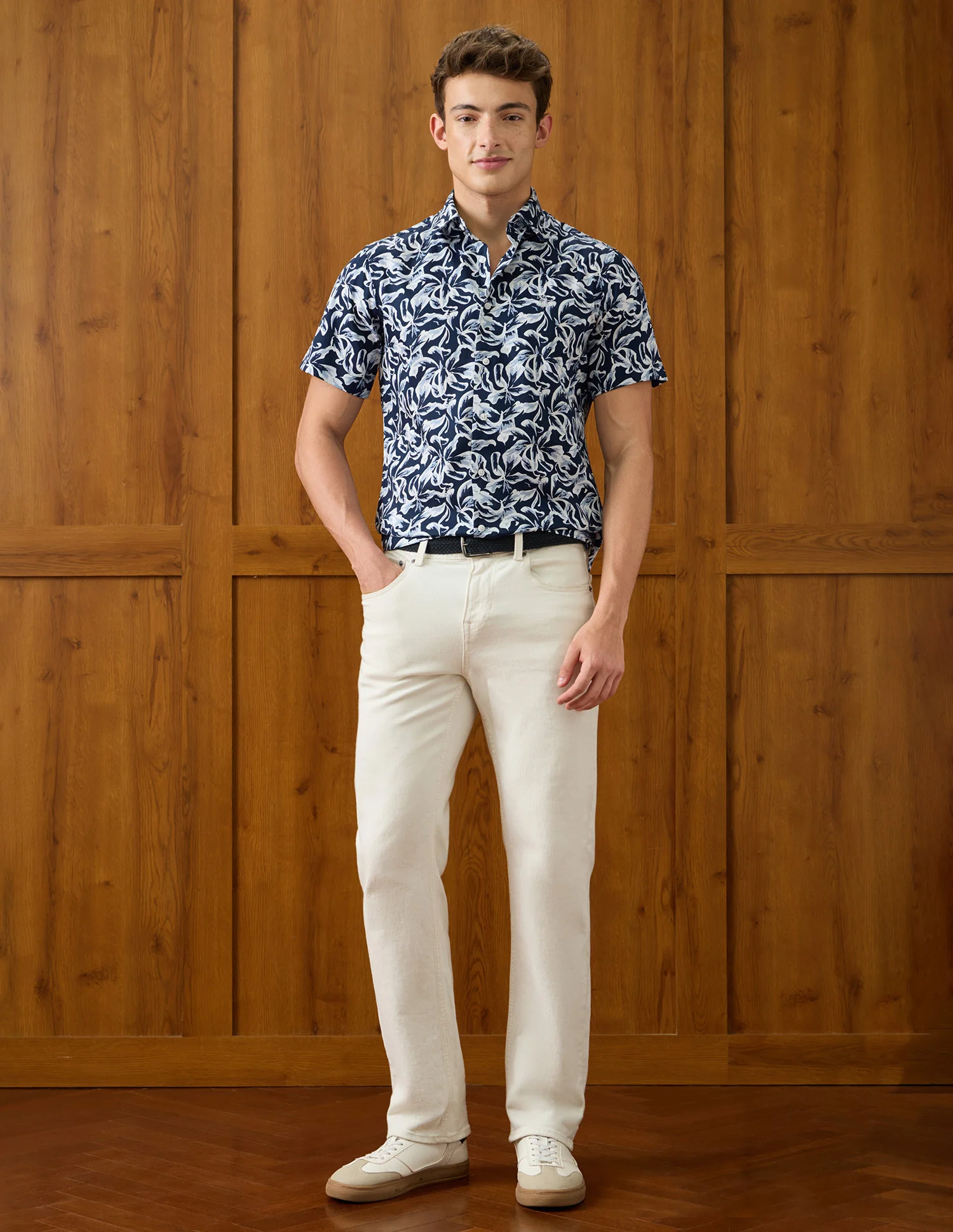 Abstract Printed Satin Shirt - Image 3