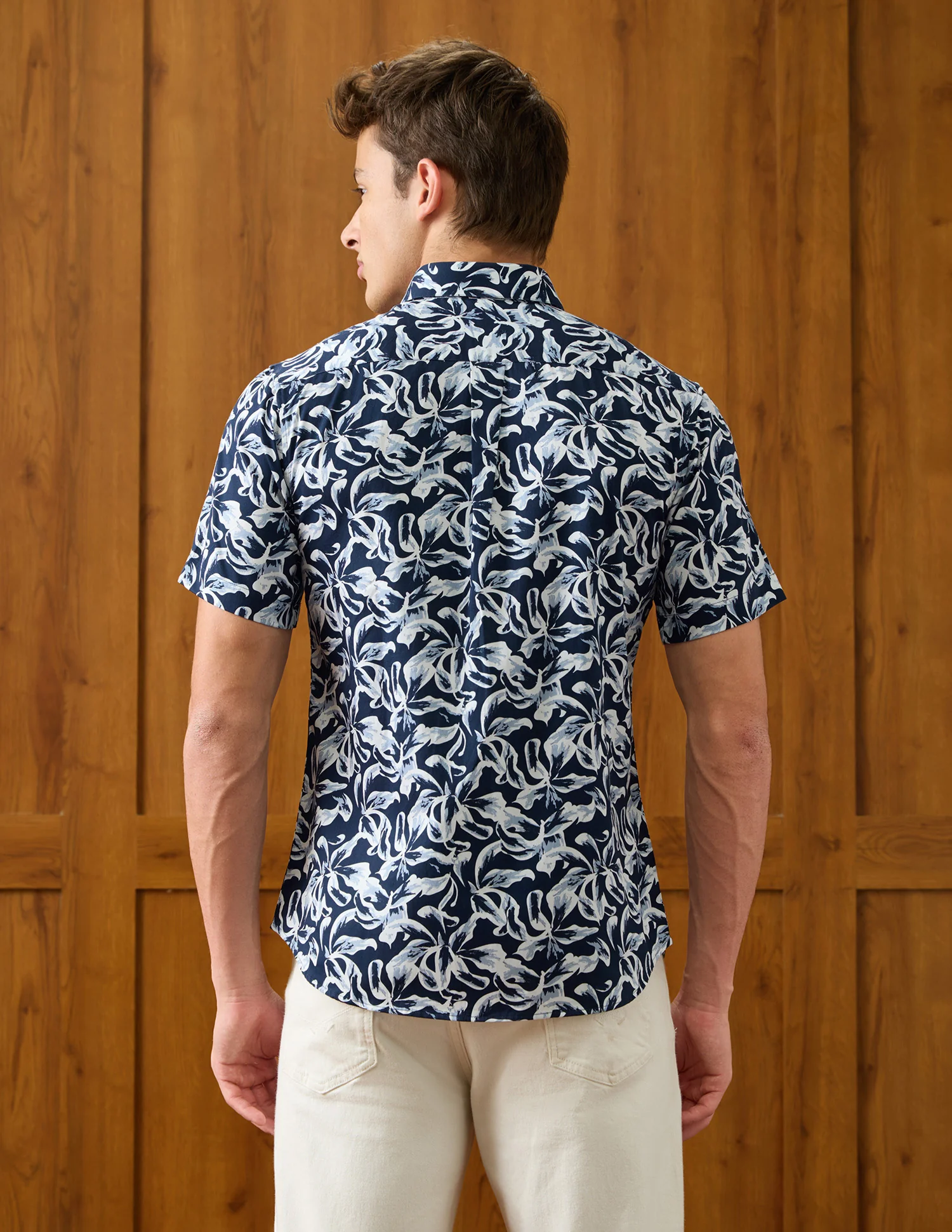 Abstract Printed Satin Shirt - Image 5