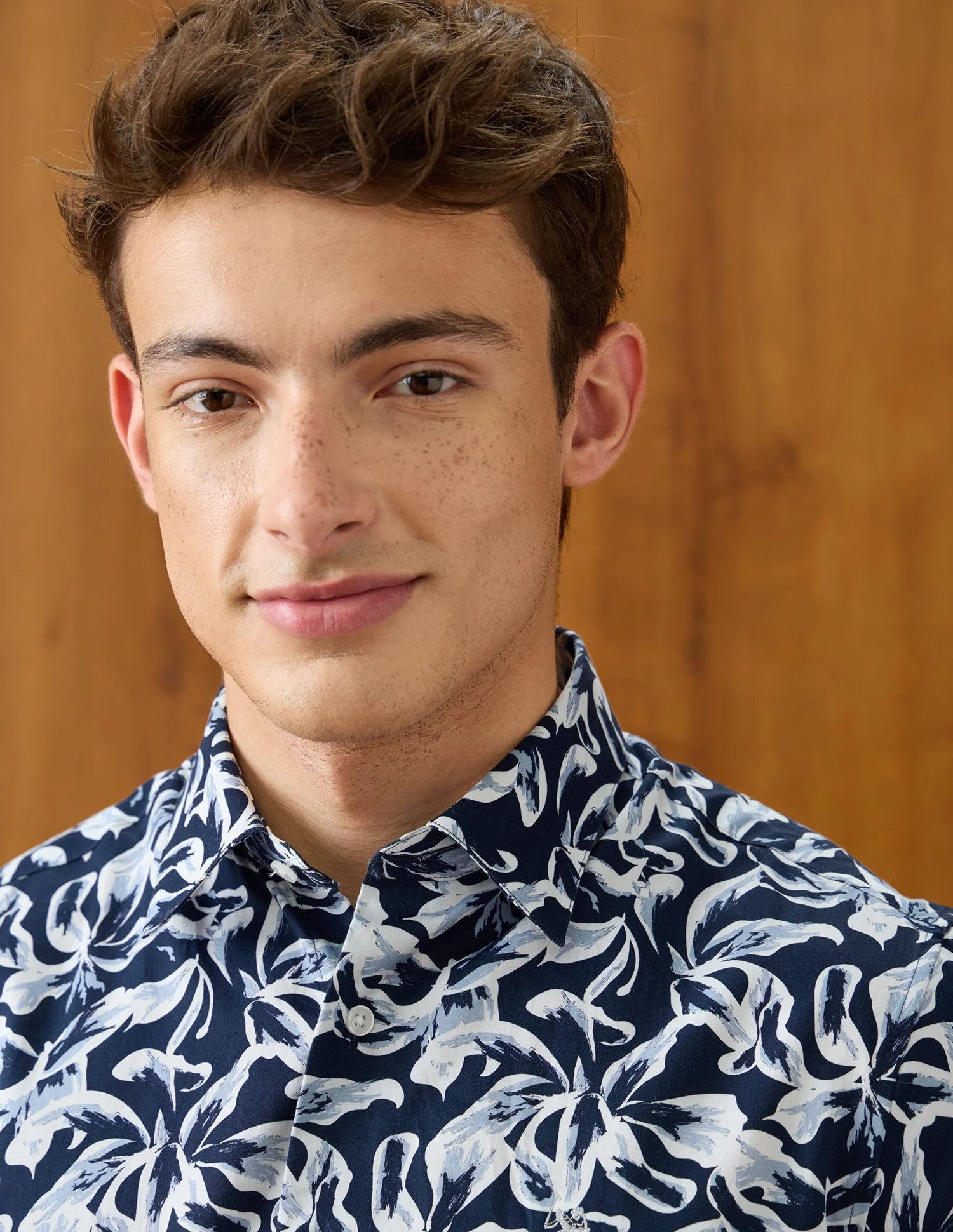 Abstract Printed Satin Shirt - Image 7