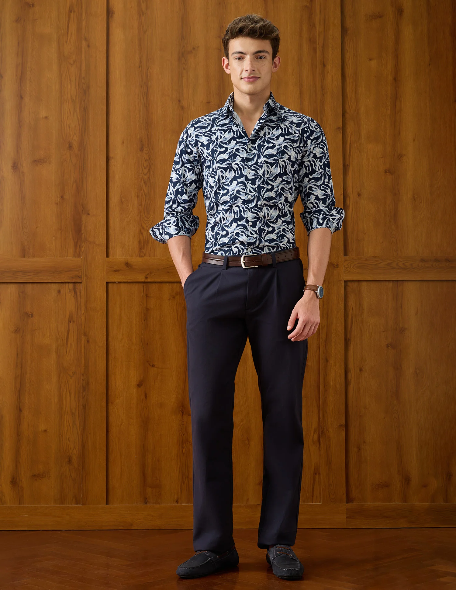 Abstract Printed Satin Shirt - Image 3