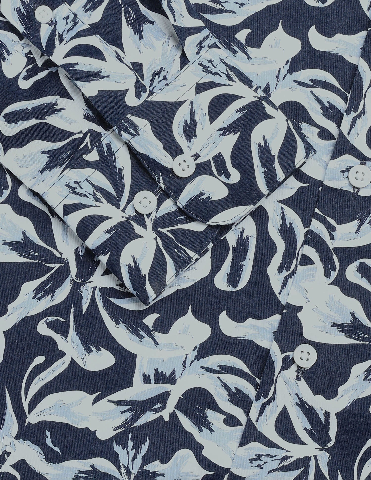 Abstract Printed Satin Shirt - Image 8