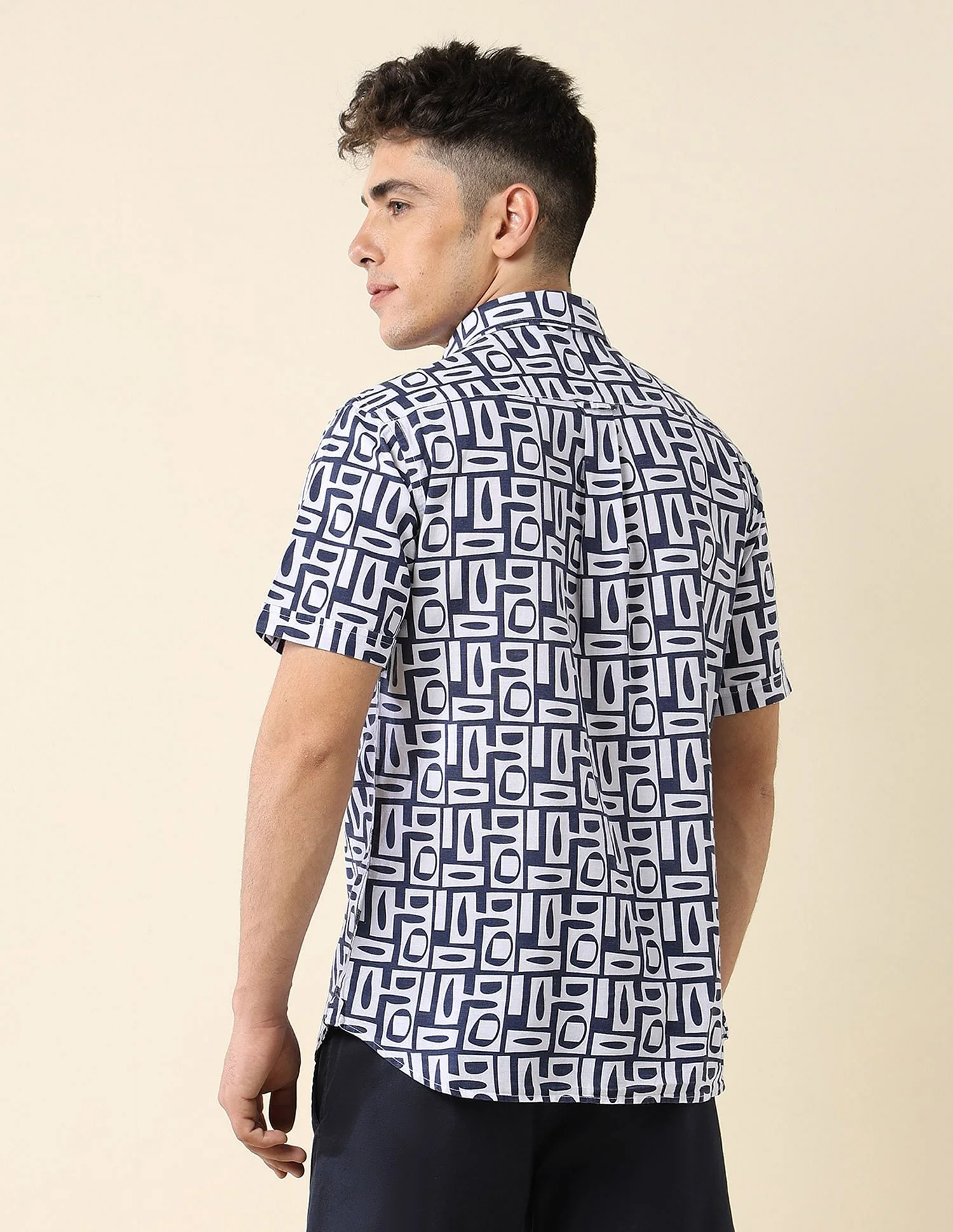 All-Over Printed Cotton Slub Shirt - Image 5