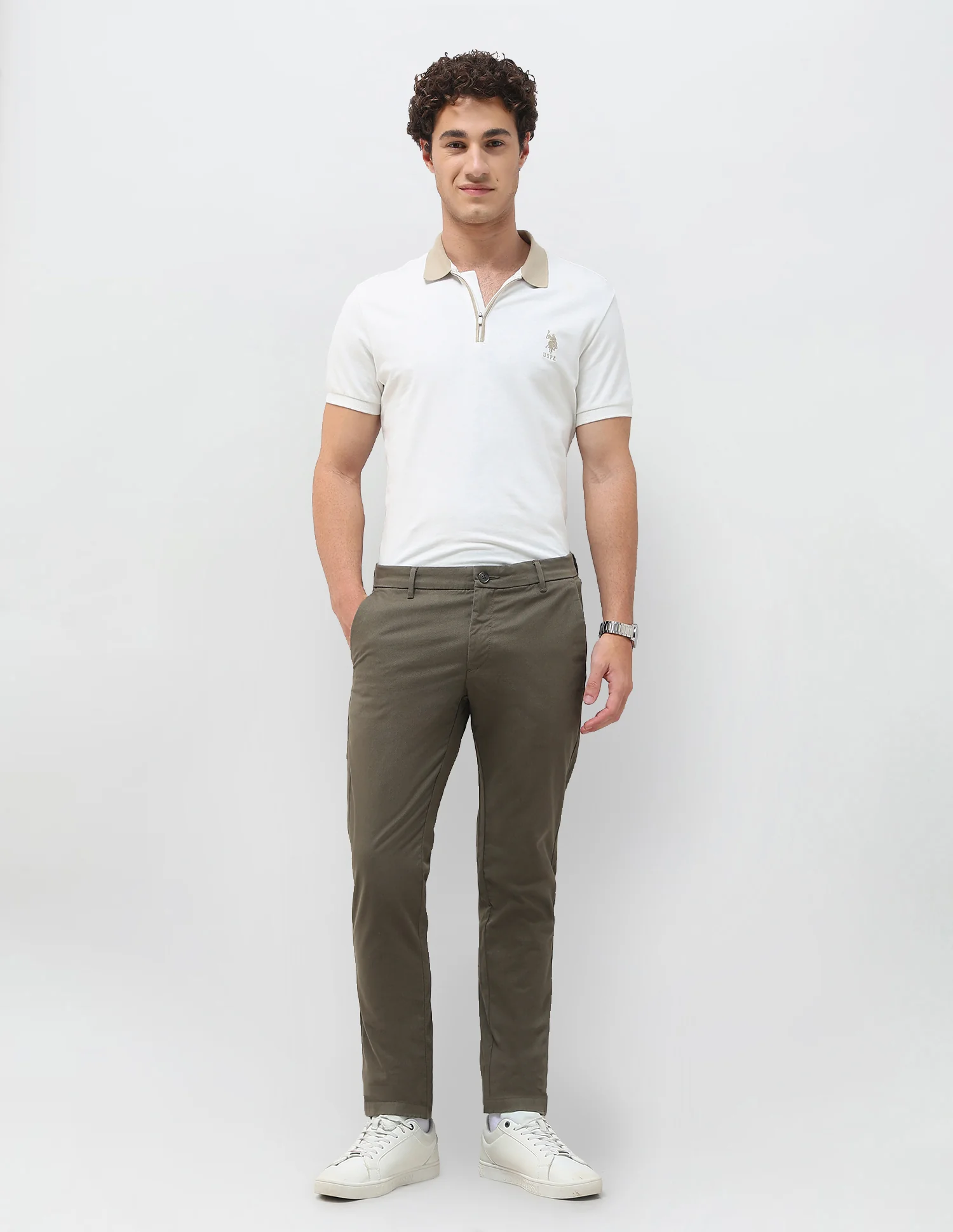 All-Over Printed Denver Slim Fit Trousers - Image 3