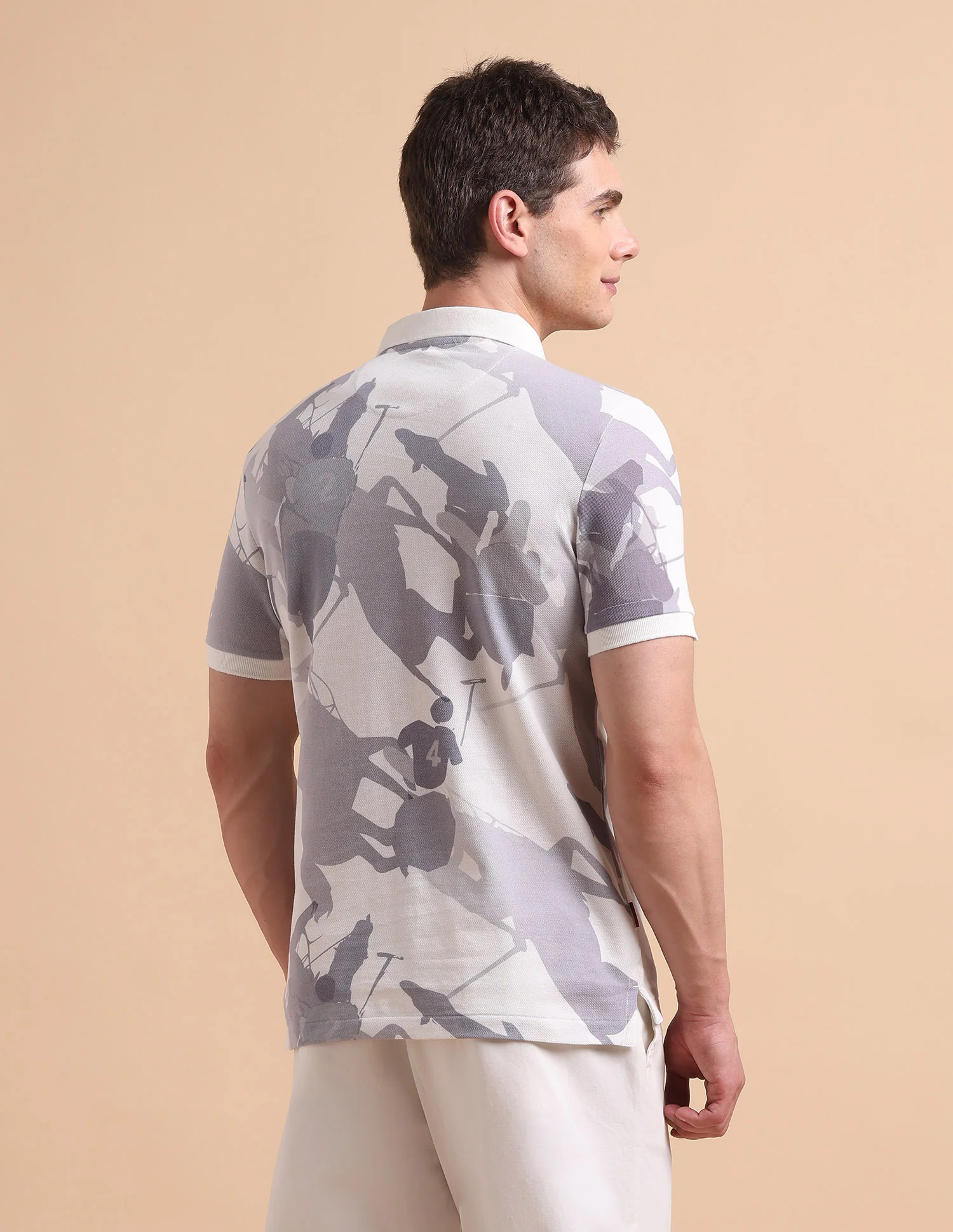 All-Over Printed Pure Cotton Polo Shirt - Image 5