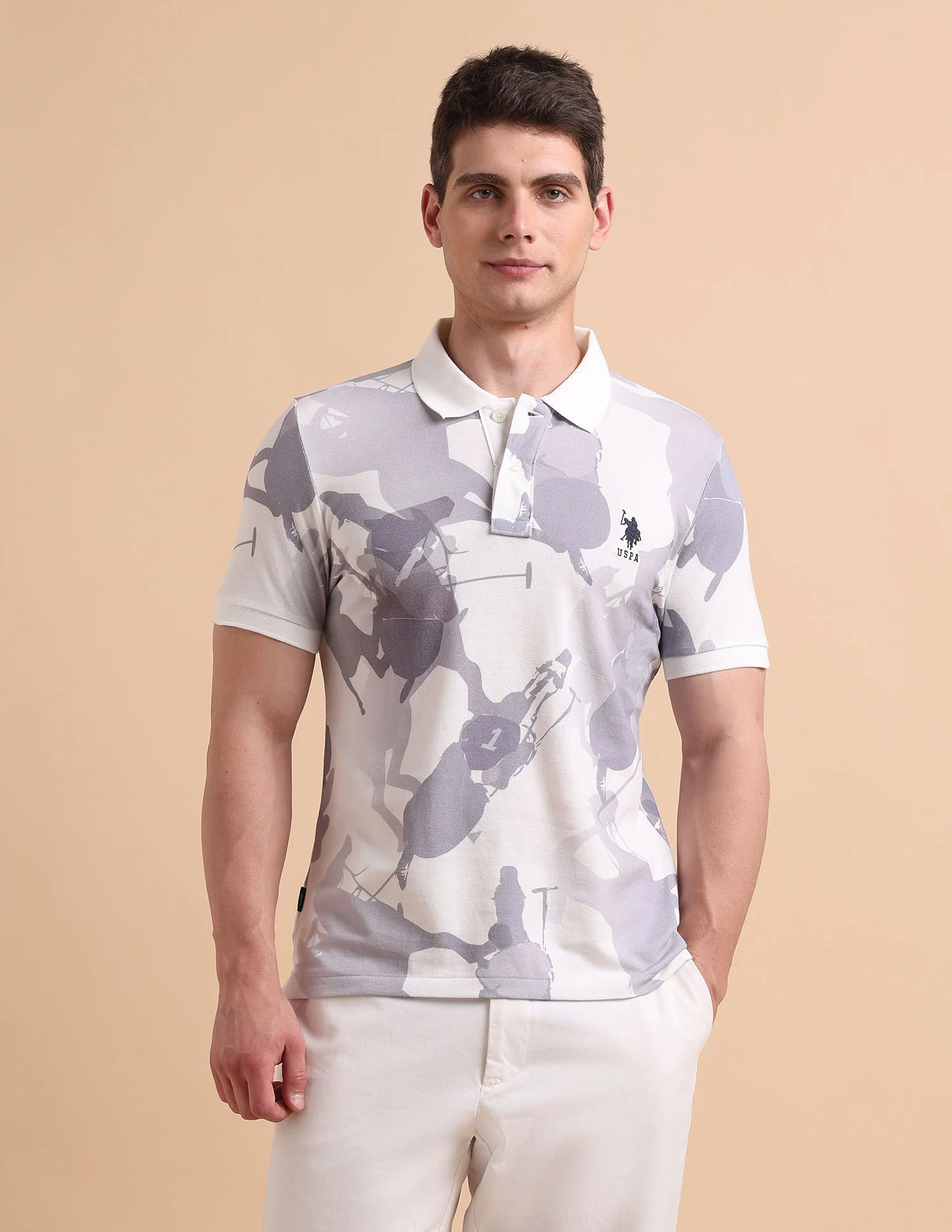 All-Over Printed Pure Cotton Polo Shirt - Image 6