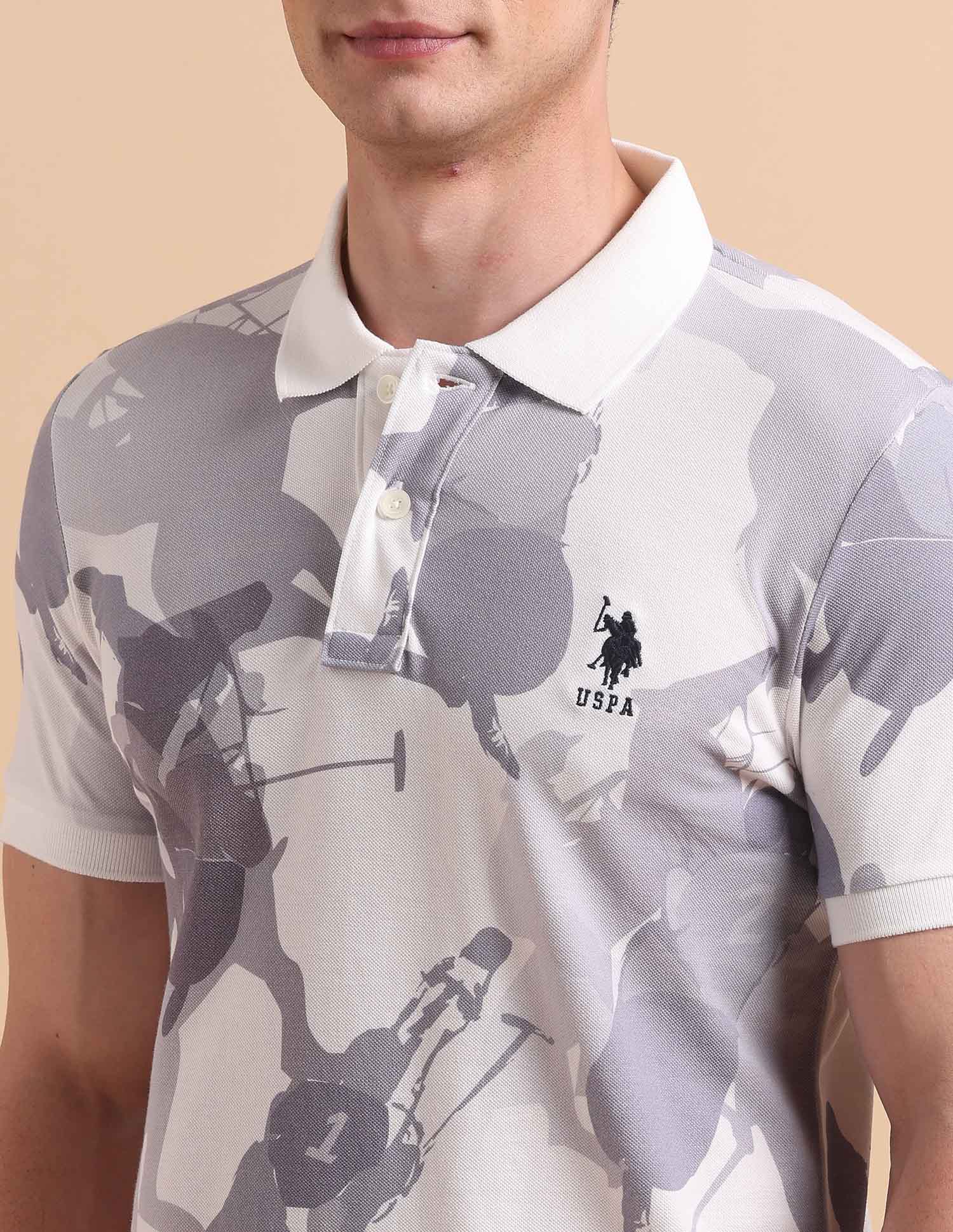 All-Over Printed Pure Cotton Polo Shirt - Image 7