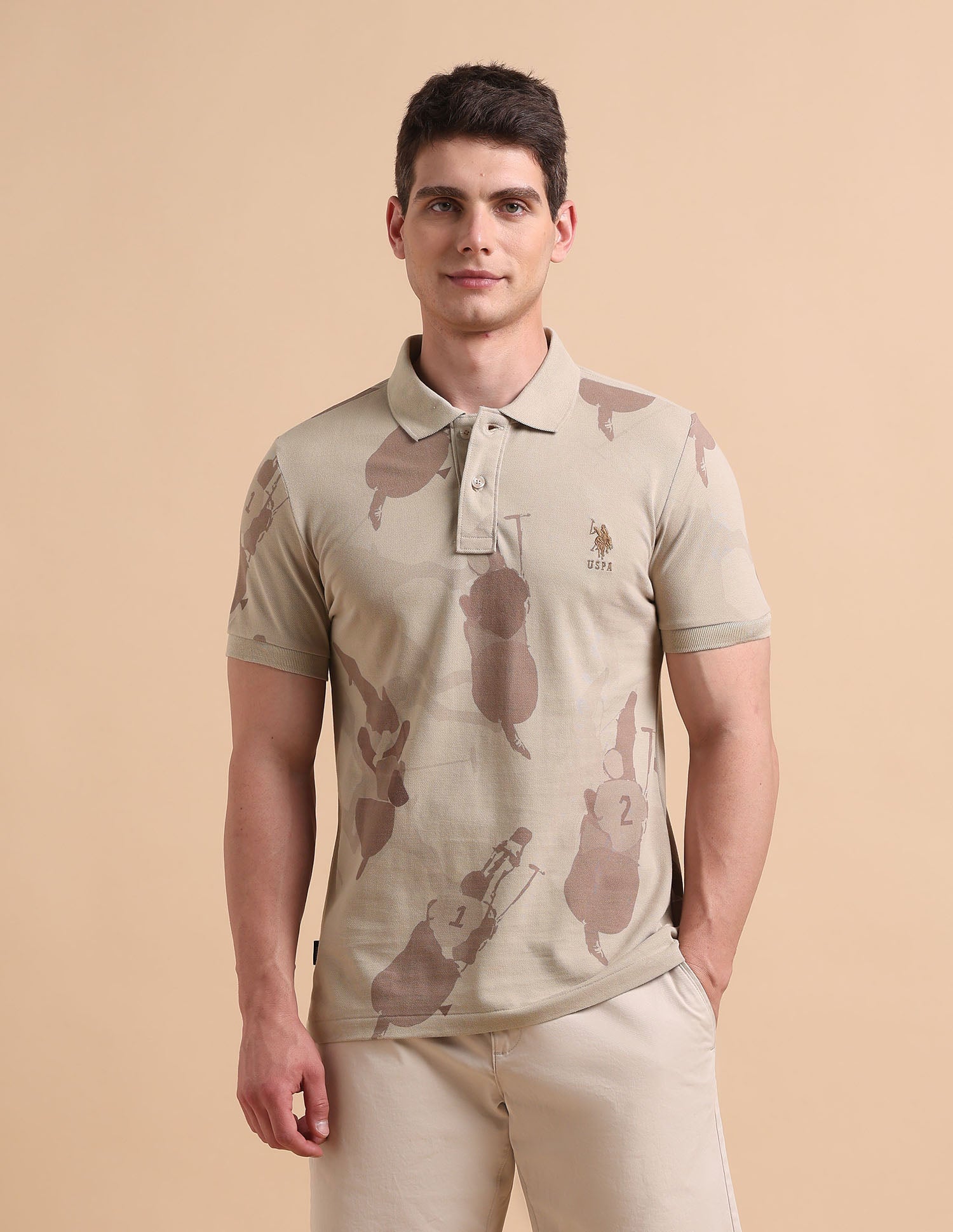 All-Over Printed Pure Cotton Polo Shirt - Image 6