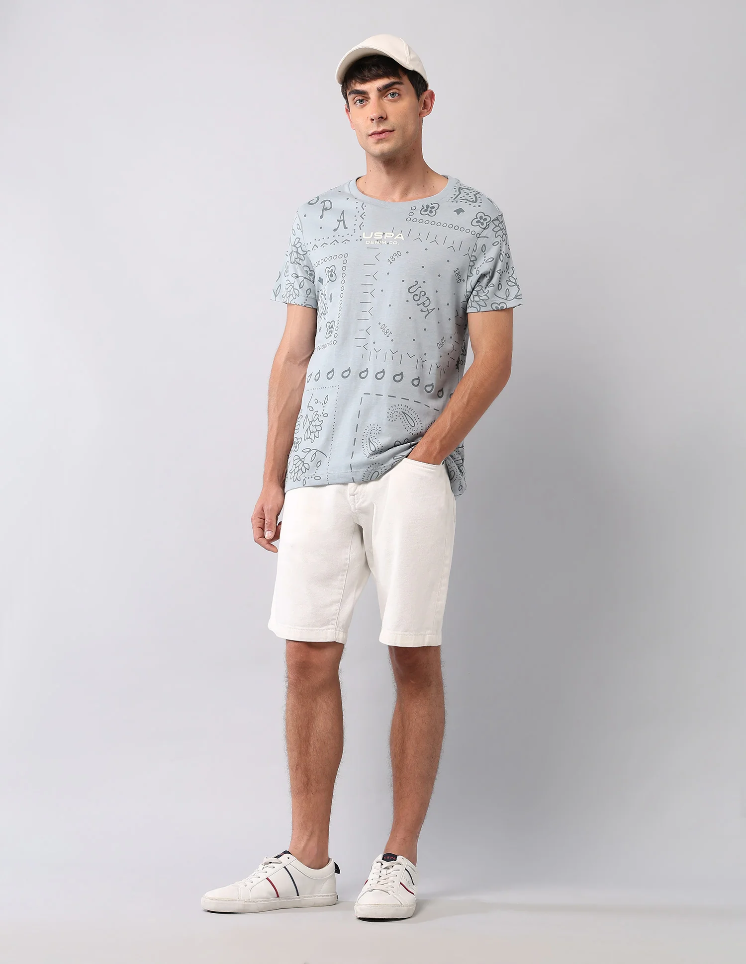 All Over Printed Pure Cotton T-Shirt - Image 3