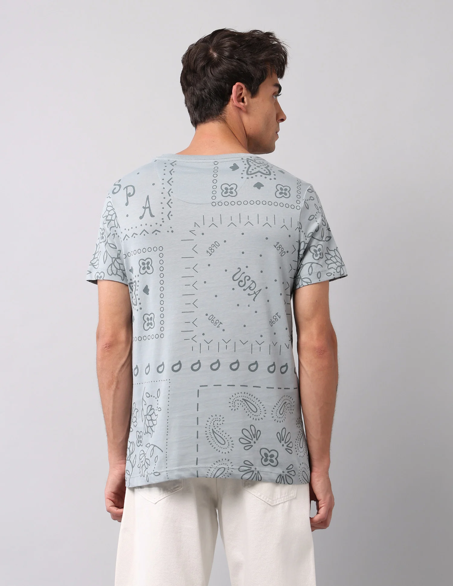 All Over Printed Pure Cotton T-Shirt - Image 5