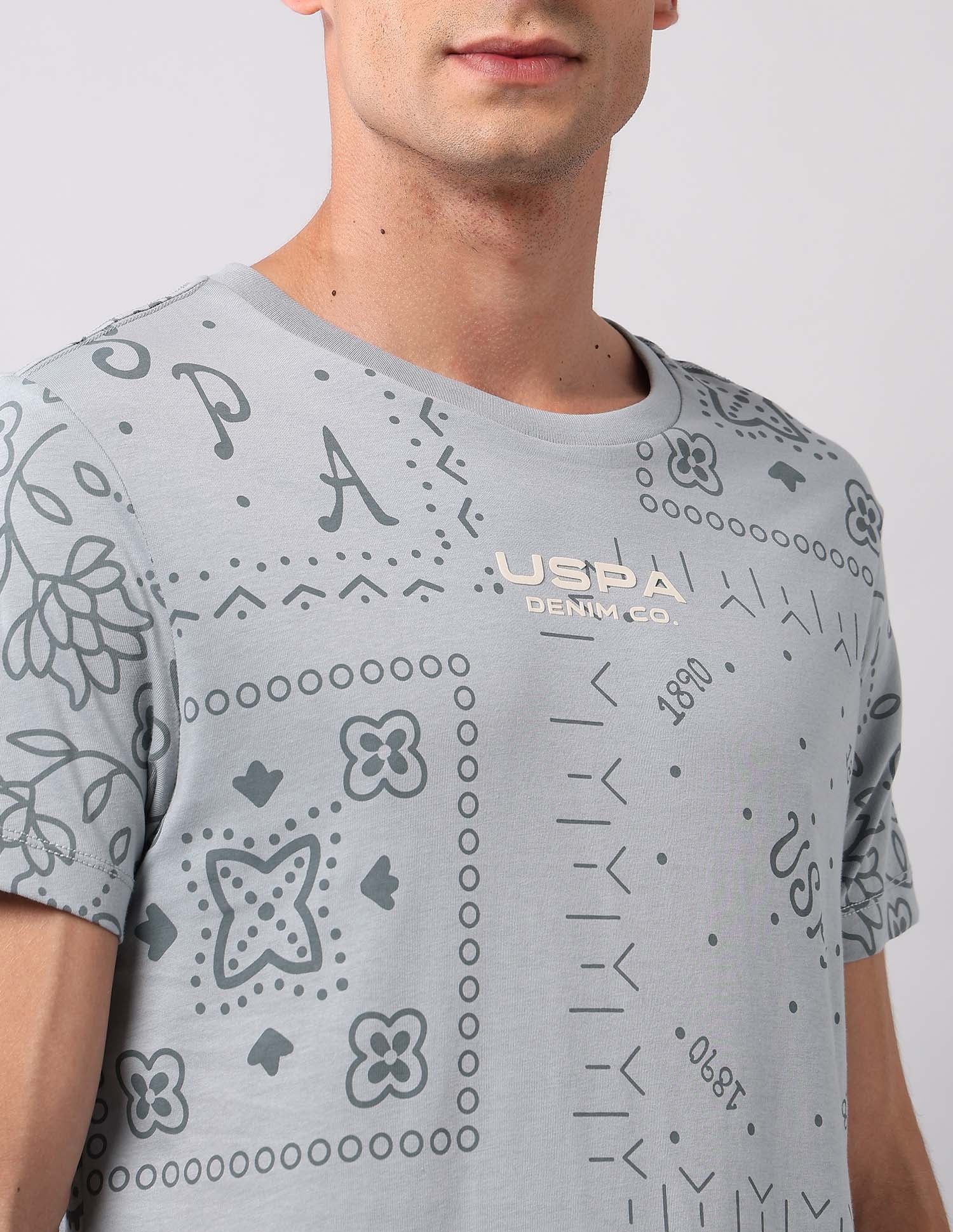All Over Printed Pure Cotton T-Shirt - Image 7