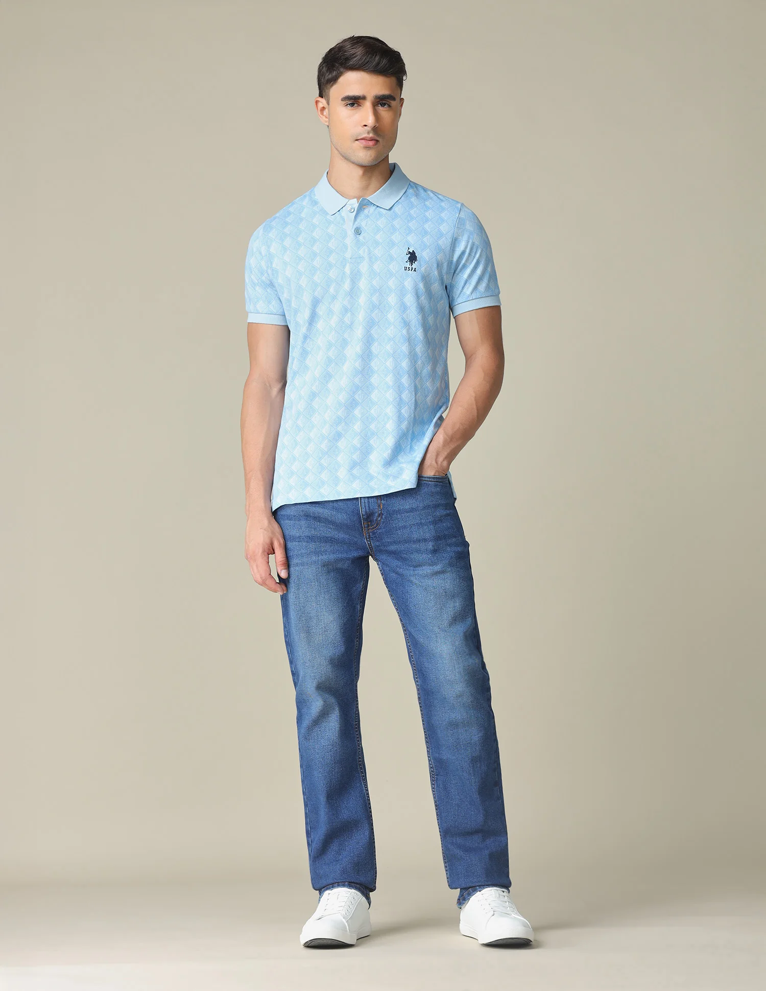 All-Over Printed Regular Fit Polo Shirt - Image 3