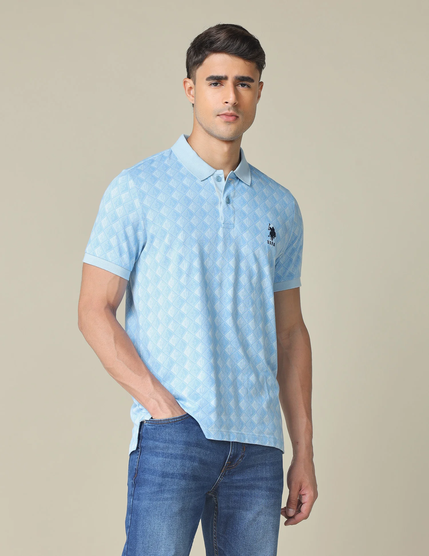 All-Over Printed Regular Fit Polo Shirt - Image 4