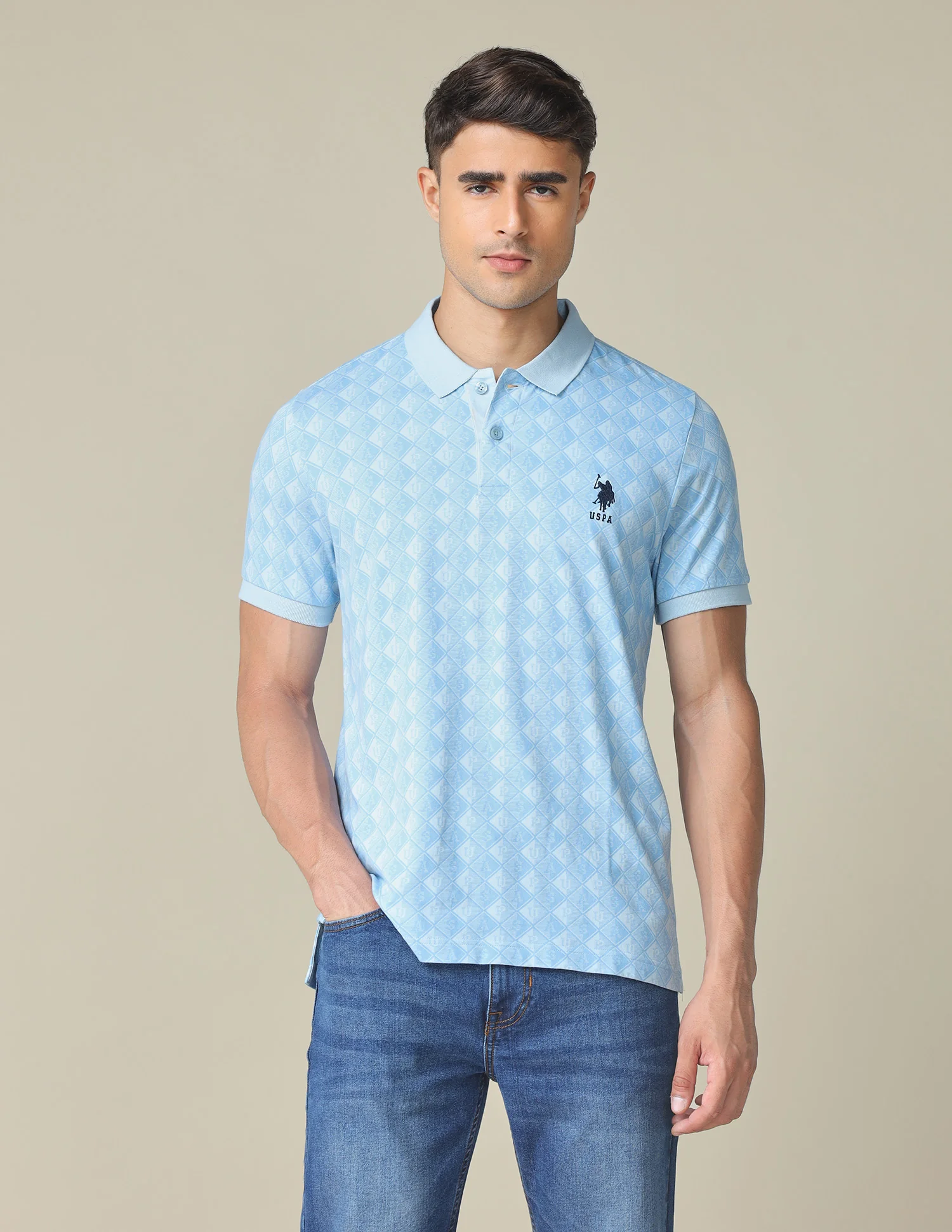 All-Over Printed Regular Fit Polo Shirt - Image 6