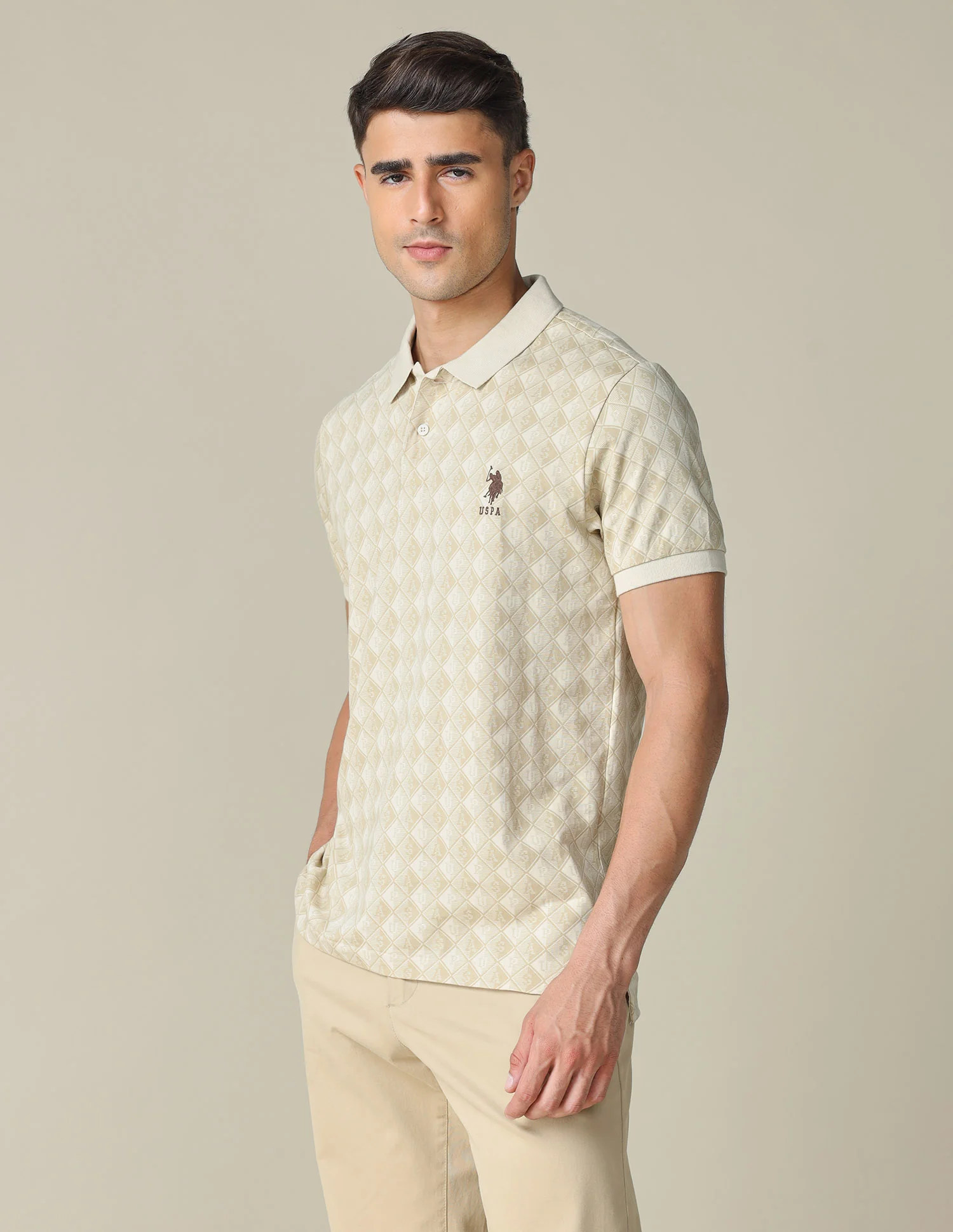 All-Over Printed Regular Fit Polo Shirt - Image 4