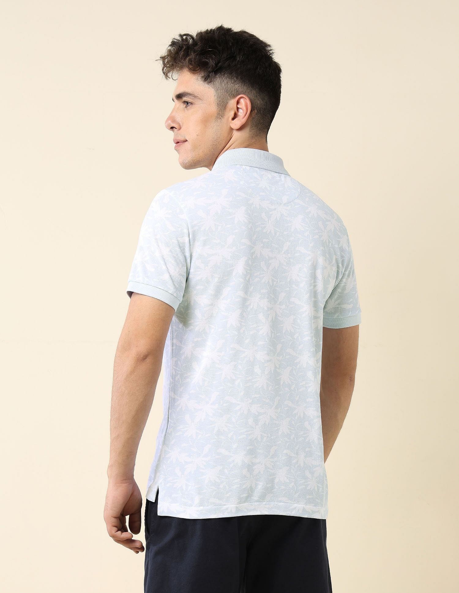All-Over Printed Slim Fit Polo Shirt - Image 5