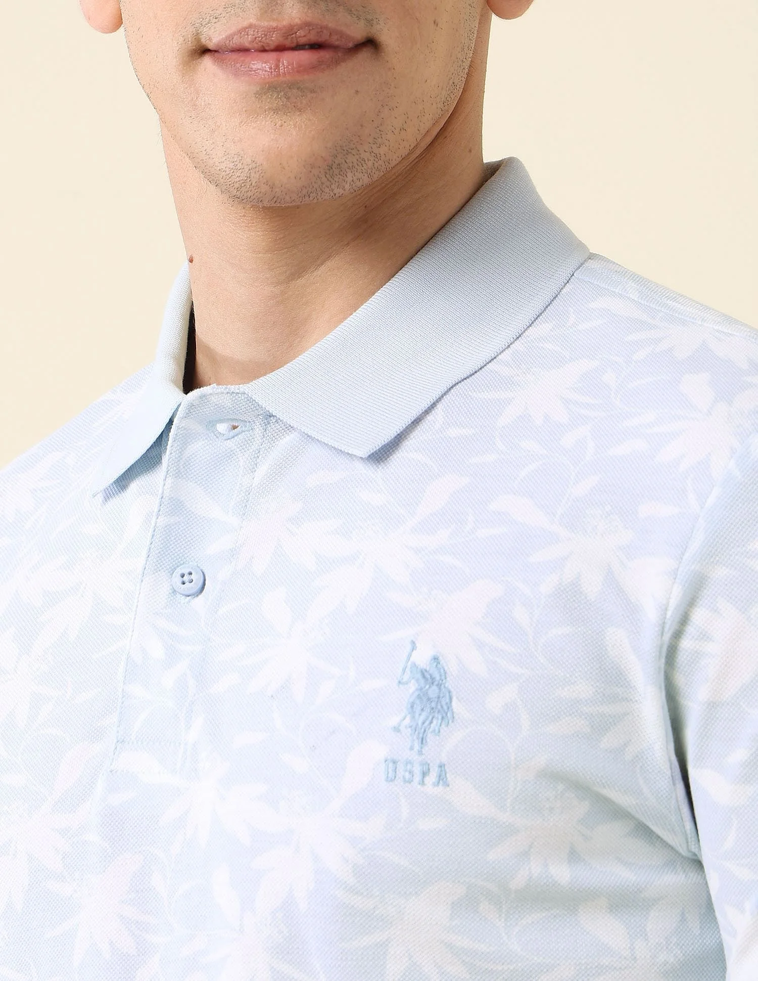 All-Over Printed Slim Fit Polo Shirt - Image 7