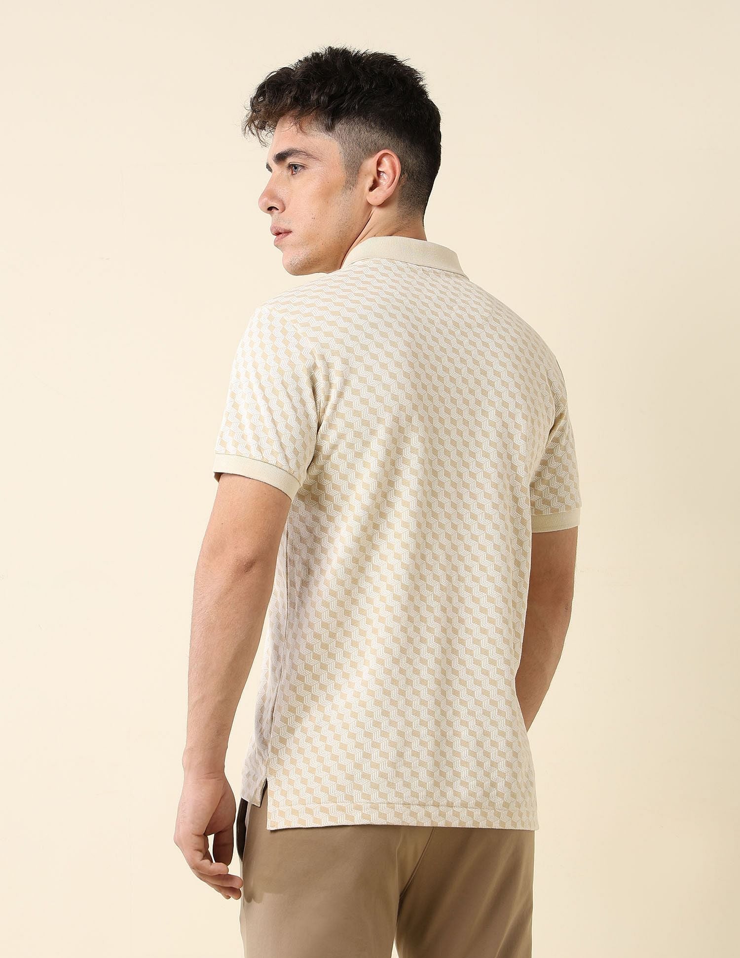 All-Over Printed Slim Fit Polo Shirt - Image 5