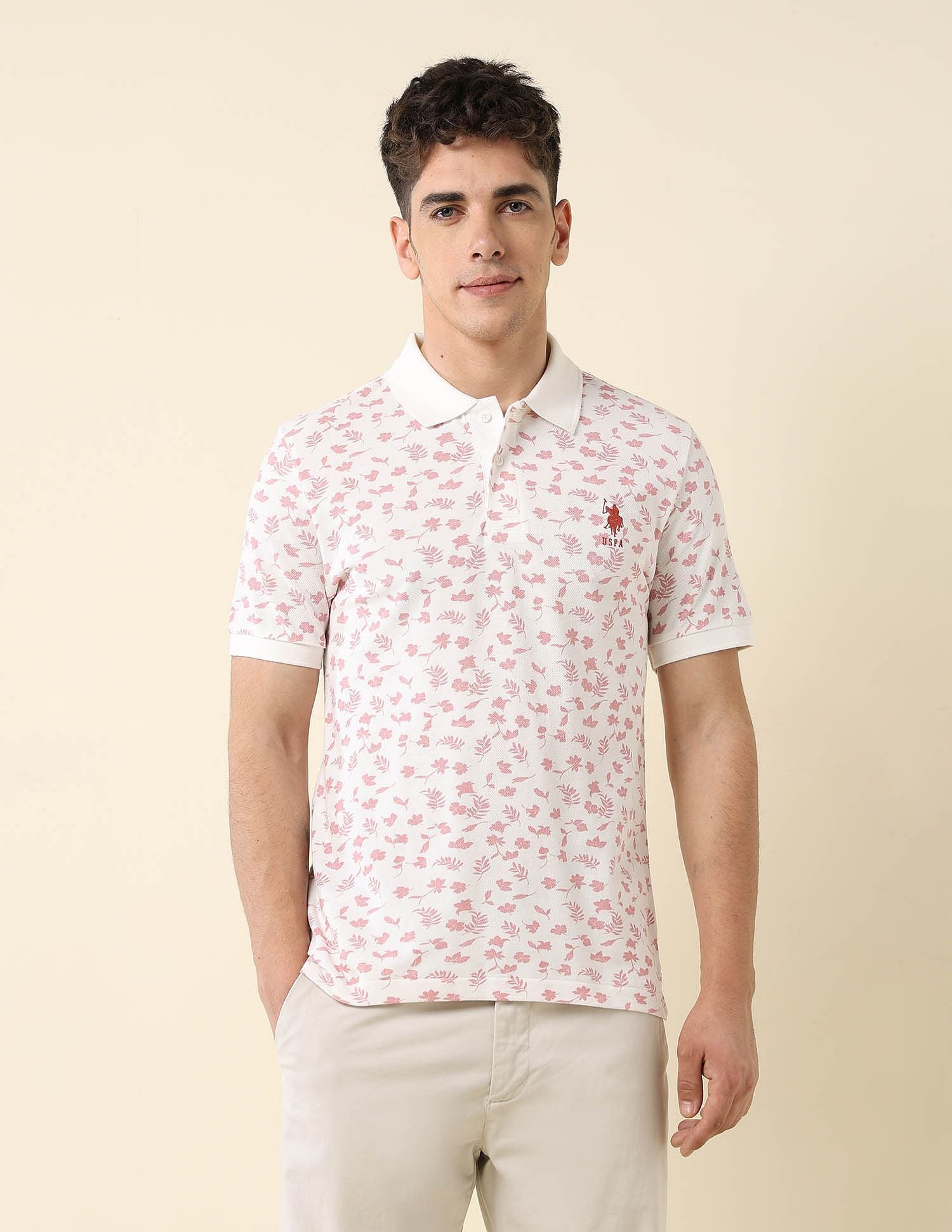 All-Over Printed Slim Fit Polo Shirt - Image 6