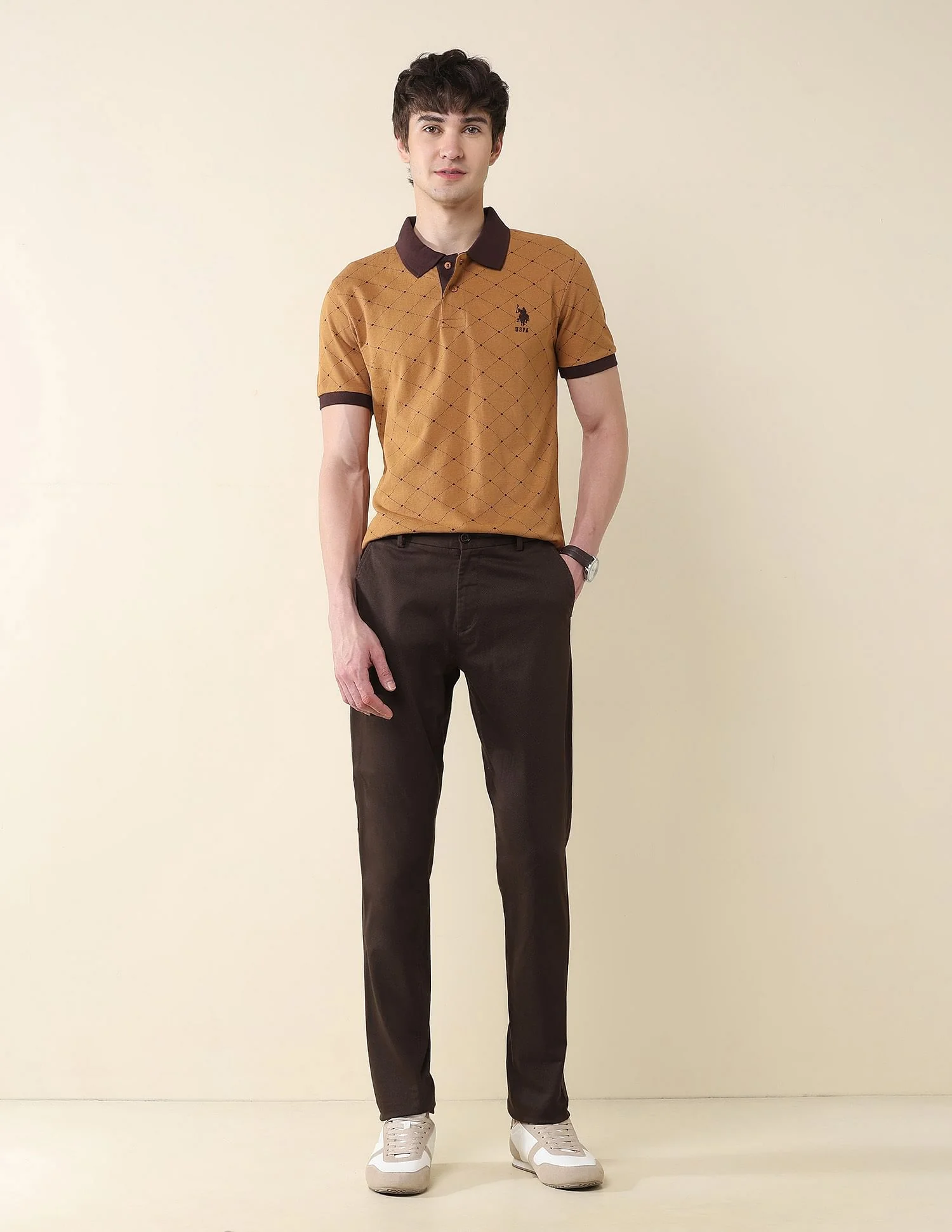 All Over Printed Slim Fit Polo Shirt - Image 3