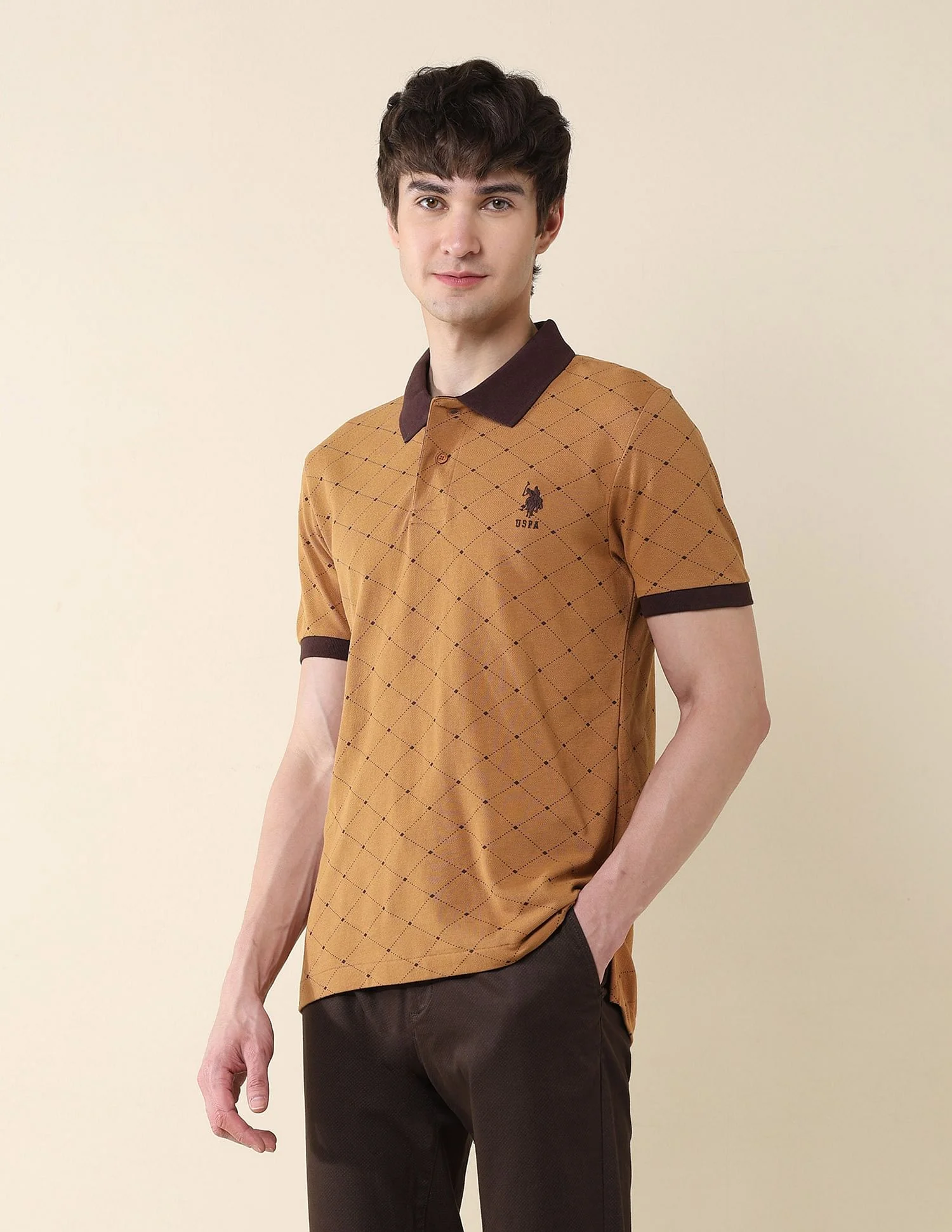 All Over Printed Slim Fit Polo Shirt - Image 4