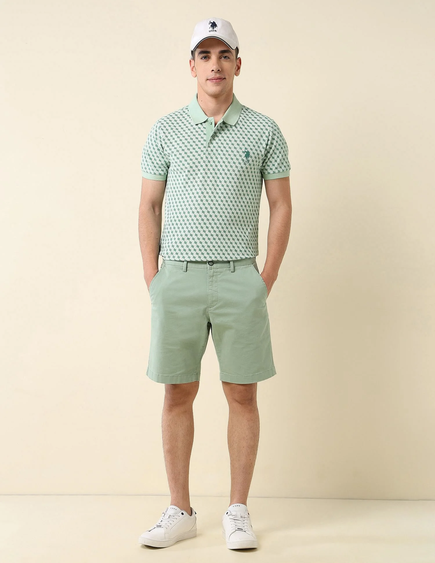 All-Over Printed Slim Fit Polo Shirt - Image 3