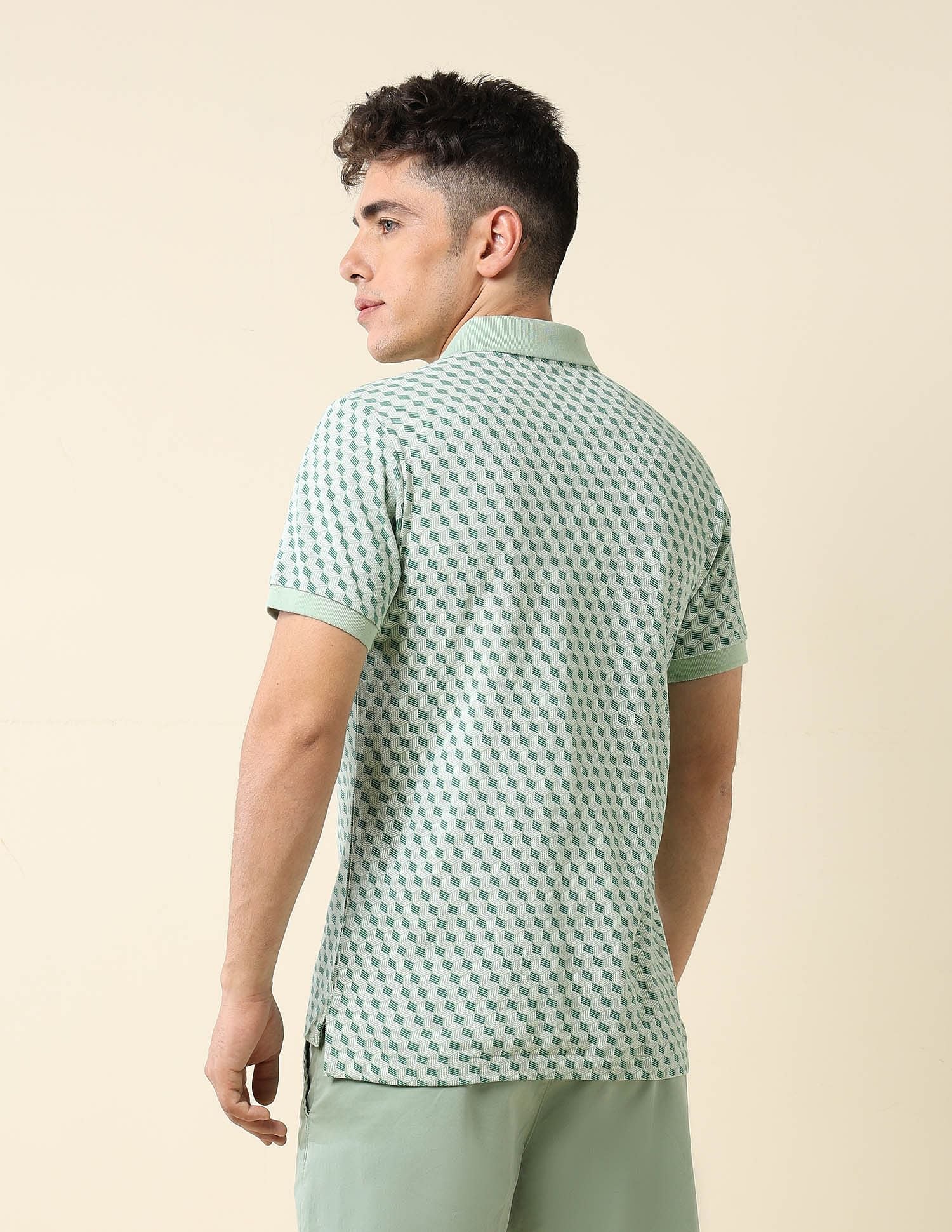 All-Over Printed Slim Fit Polo Shirt - Image 5