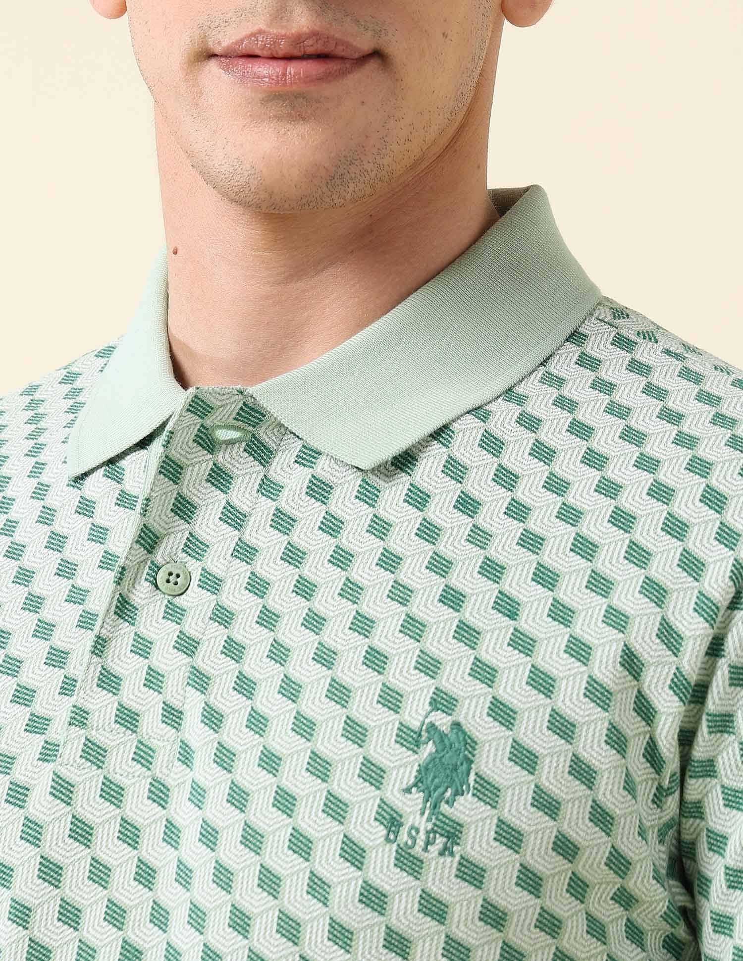 All-Over Printed Slim Fit Polo Shirt - Image 7