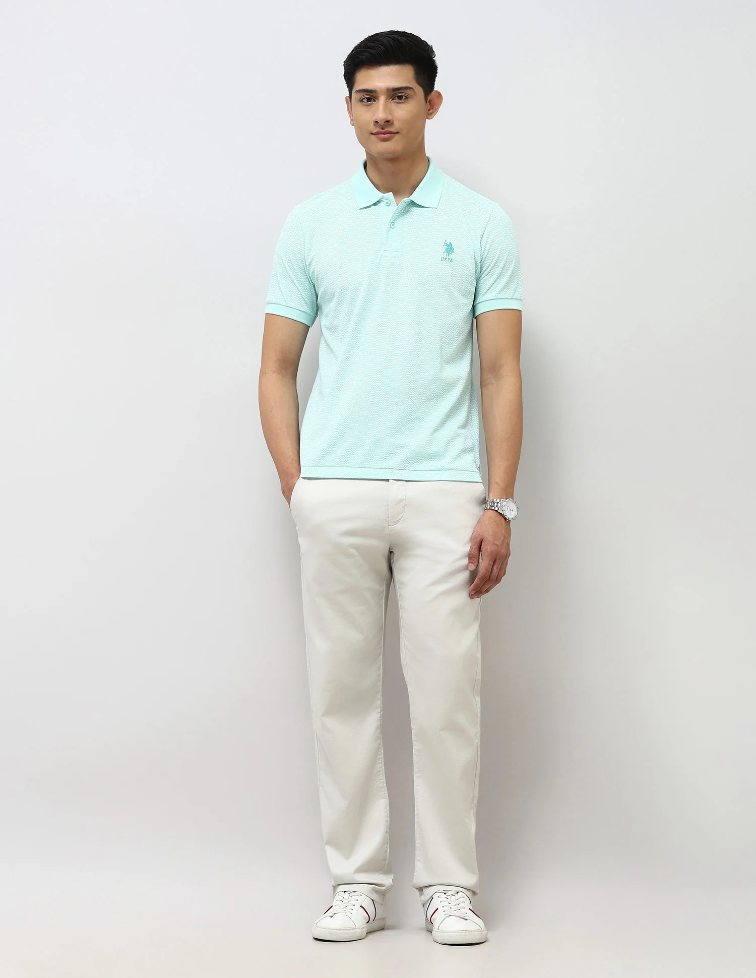 All Over Printed Slim Fit Polo Shirt - Image 3
