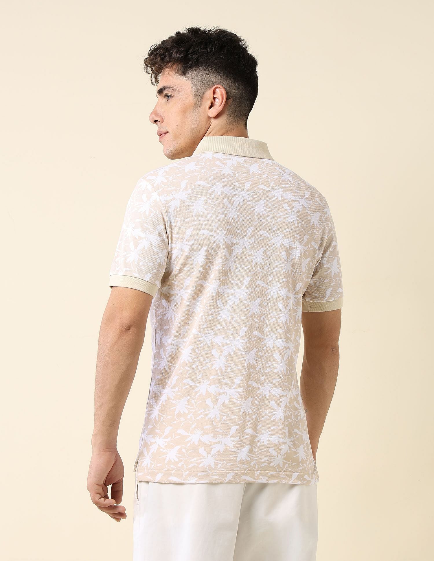 All-Over Printed Slim Fit Polo Shirt - Image 5